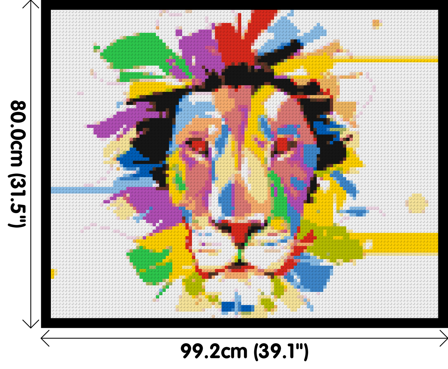 Abstract Lion Colourful Pop Art - Brick Art Mosaic Kit