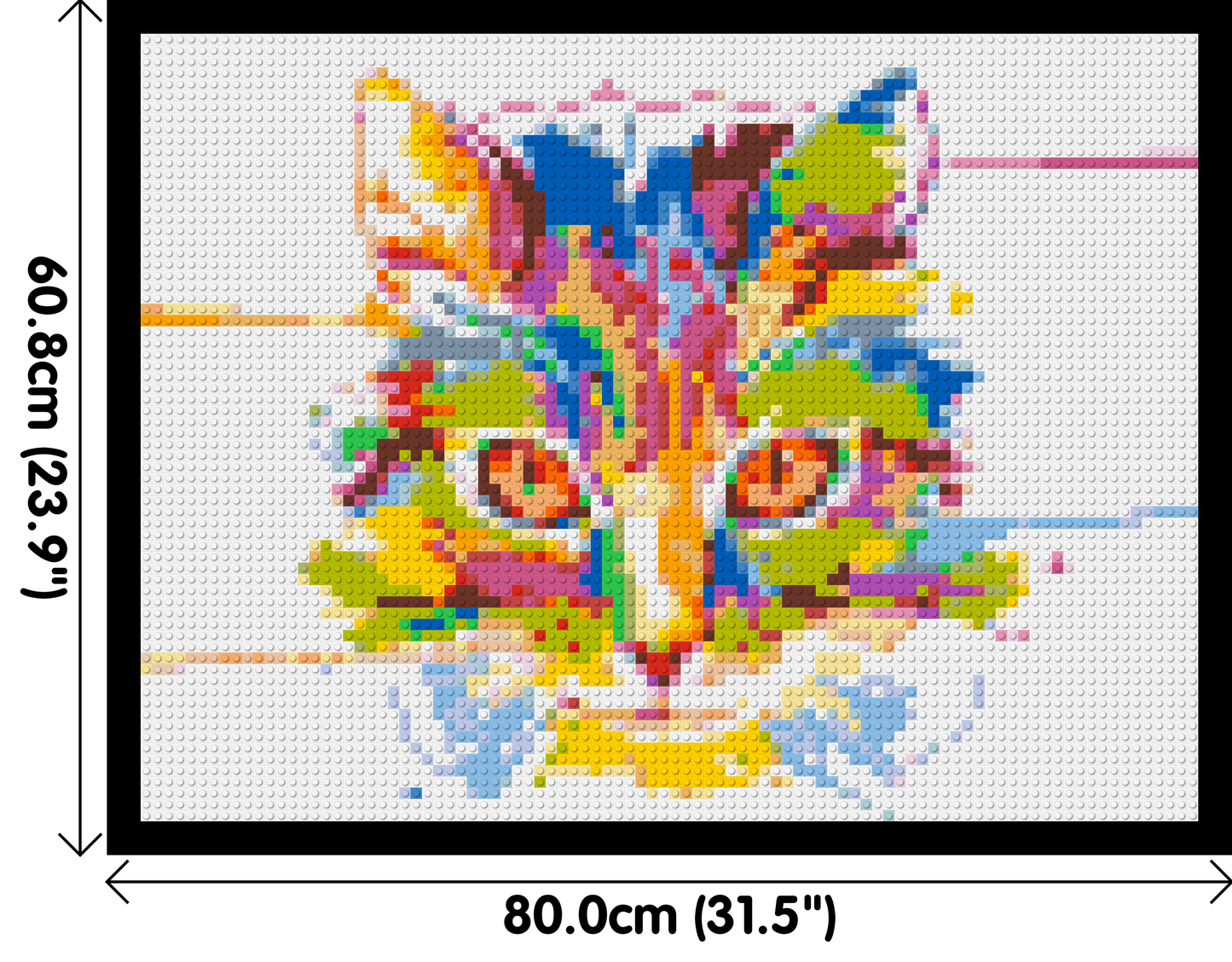 Abstract Cat Colourful Pop Art - Brick Art Mosaic Kit