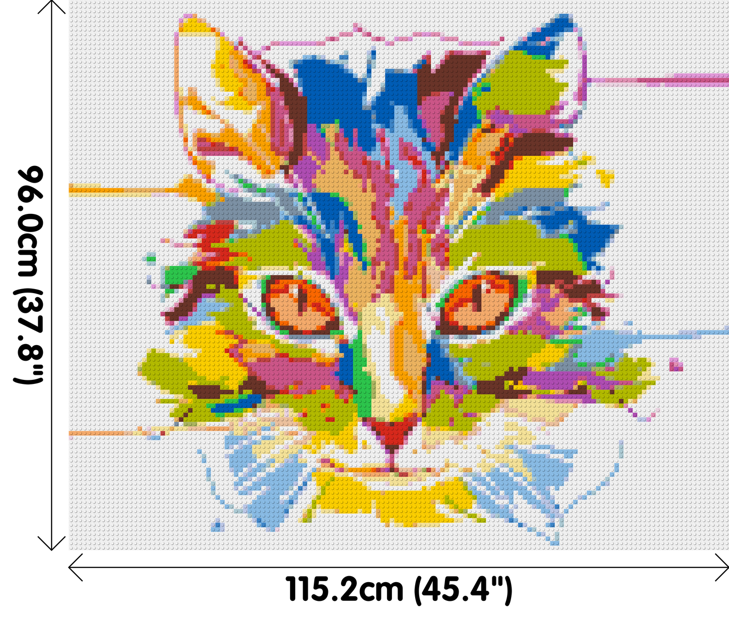 Abstract Cat Colourful Pop Art - Brick Art Mosaic Kit
