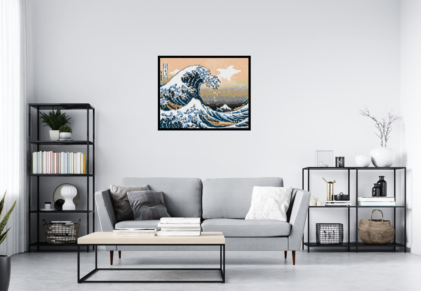 The Great Wave Off Kanagawa by Katsushika Hokusai - Brick Art Mosaic Kit 5x4 large