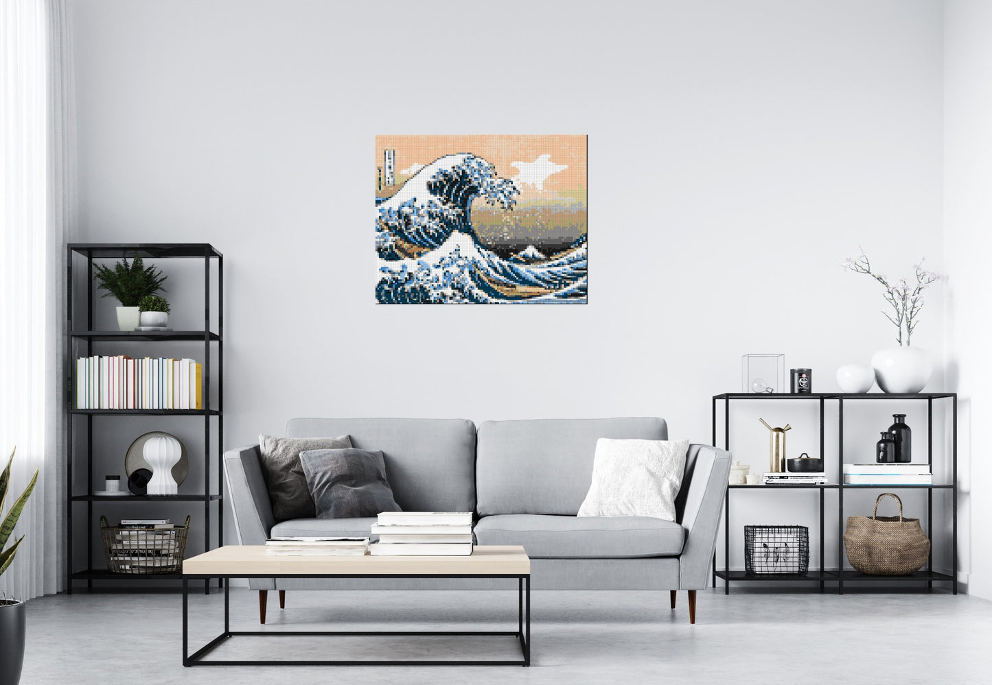 The Great Wave Off Kanagawa by Katsushika Hokusai - Brick Art Mosaic Kit 5x4 large