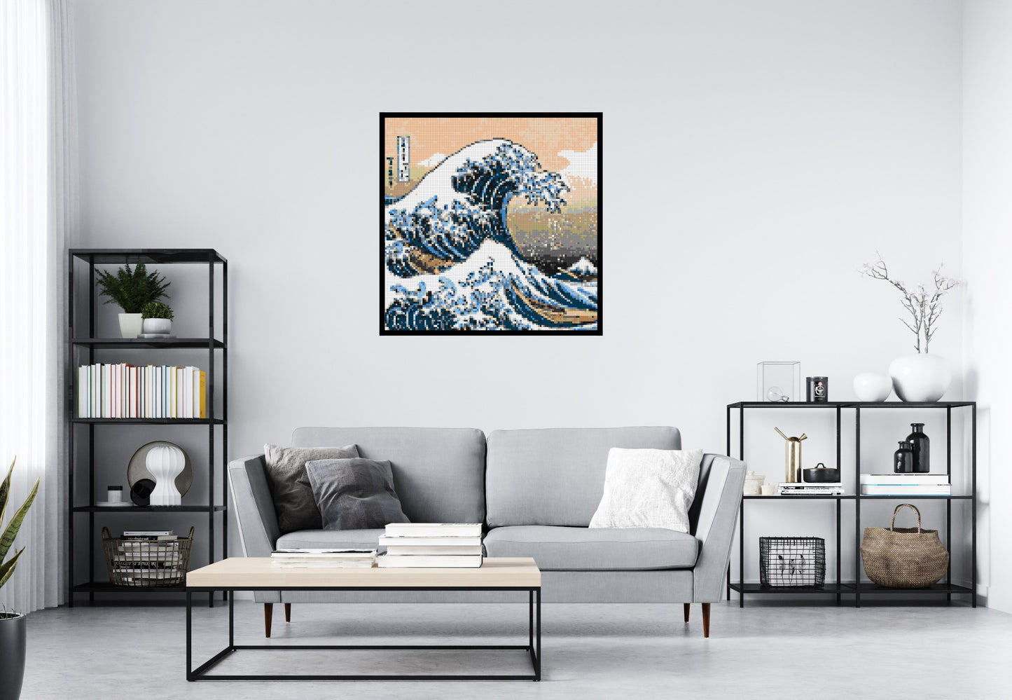 The Great Wave Off Kanagawa by Katsushika Hokusai - Brick Art Mosaic Kit 5x5 large