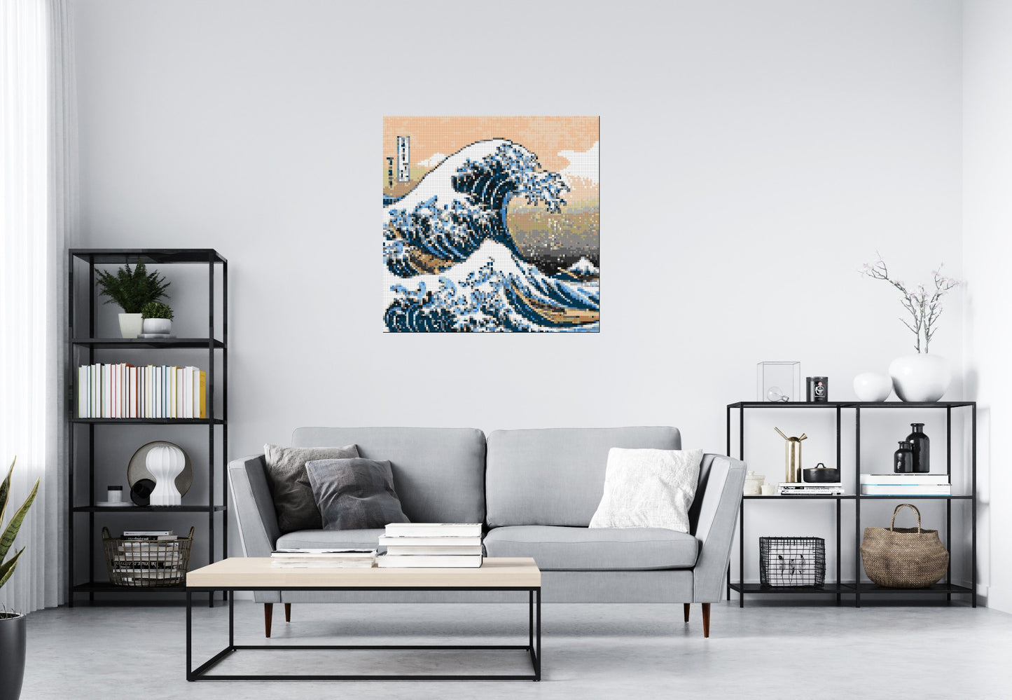 The Great Wave Off Kanagawa by Katsushika Hokusai - Brick Art Mosaic Kit 5x5 large