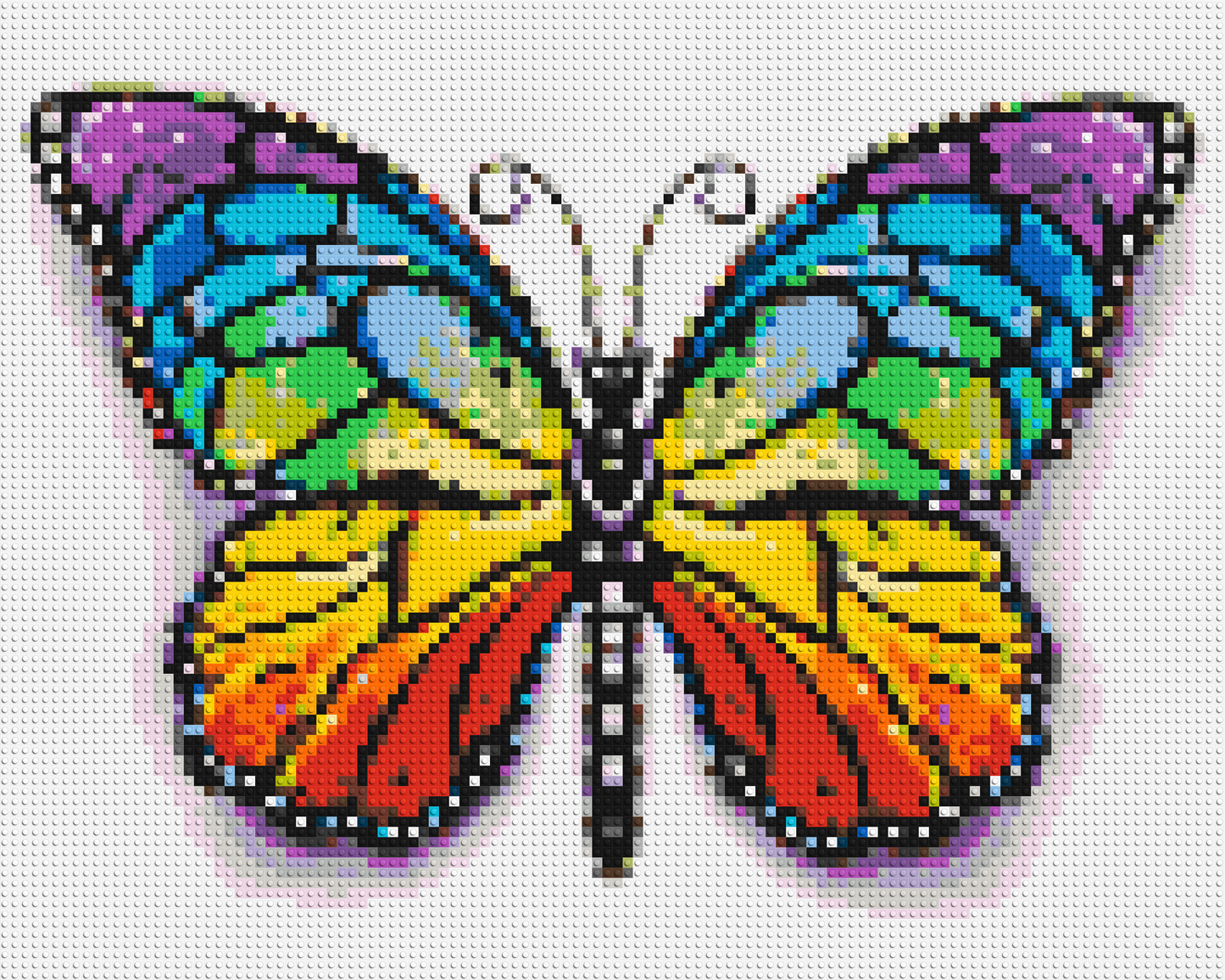 Butterfly Colourful Pop Art - Brick Art Mosaic Kit 5x4 large