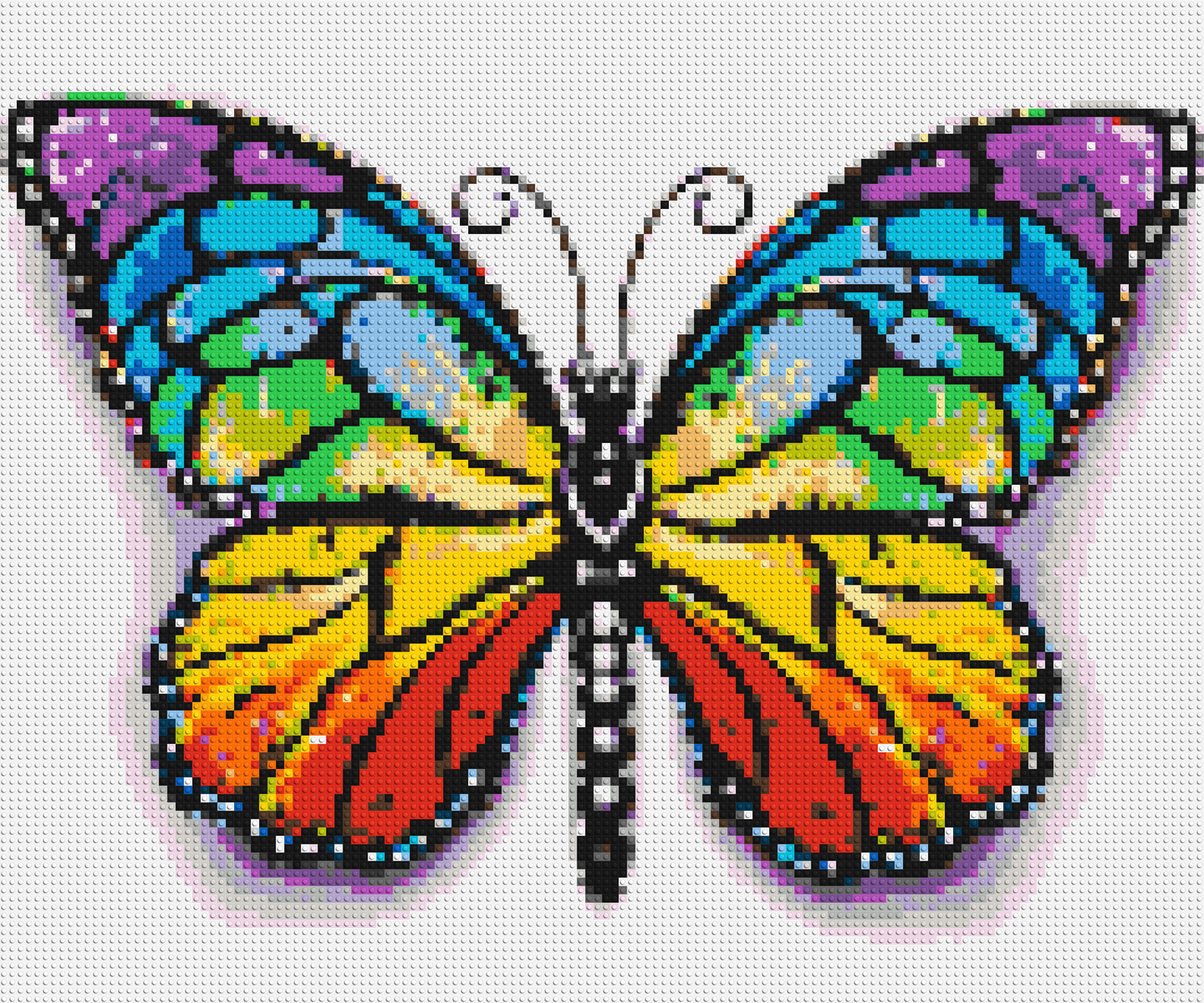 Butterfly Colourful Pop Art - Brick Art Mosaic Kit 6x5 large