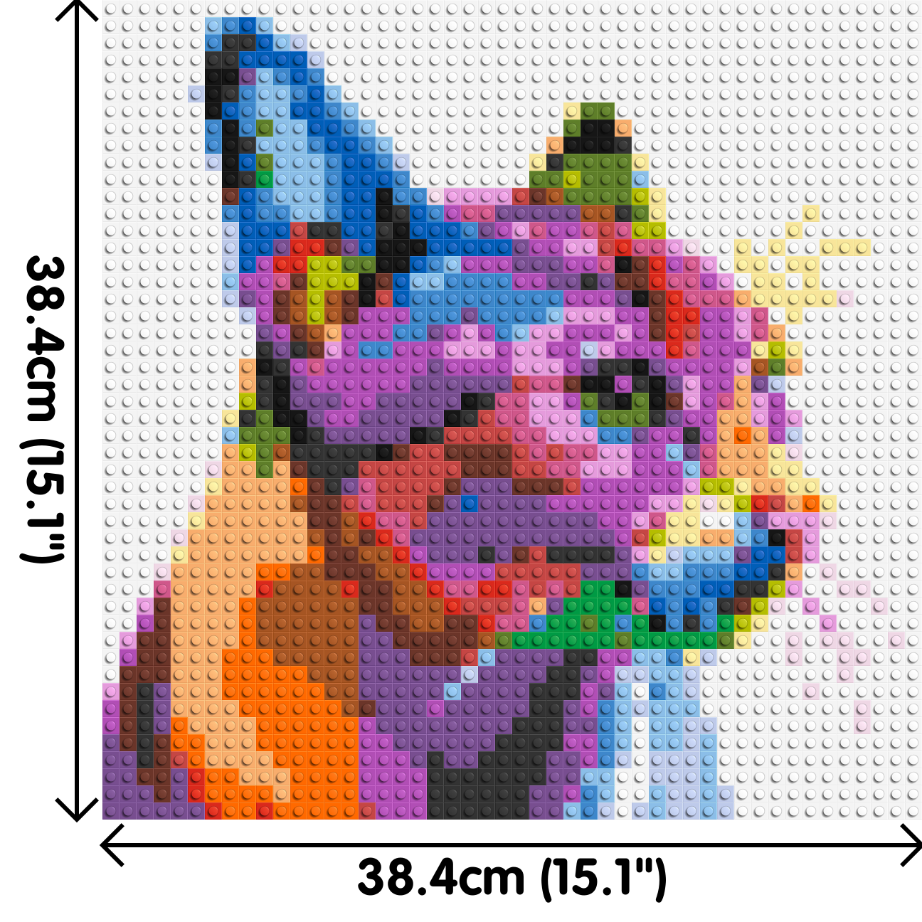 Cat #1 Colourful Pop Art - Brick Art Mosaic Kit 2x2 large