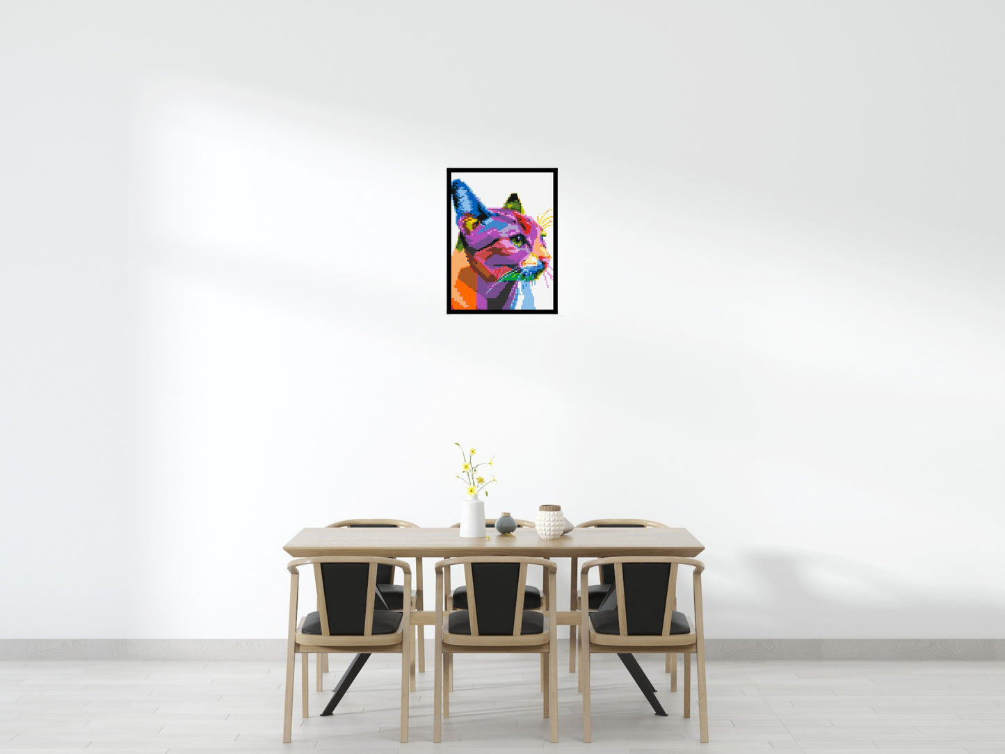 Cat #1 Colourful Pop Art - Brick Art Mosaic Kit 3x4 large