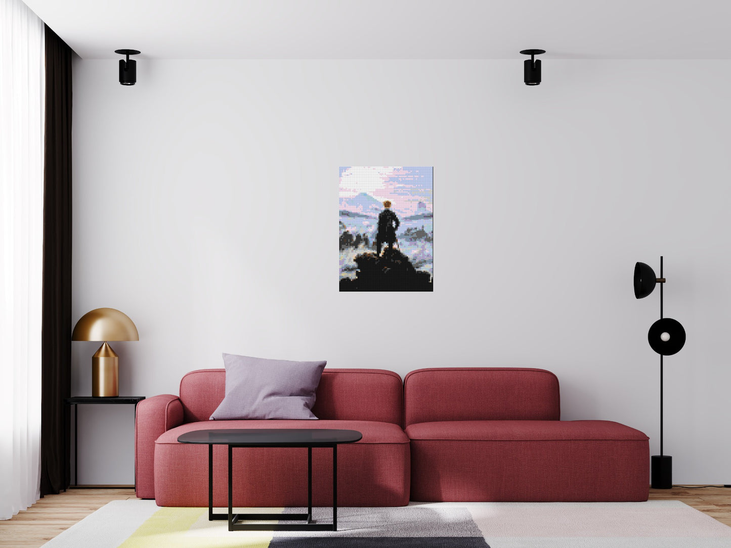 Wanderer Above the Sea of Fog by Caspar D. Friedrich - Brick Art Mosaic Kit 3x4 large