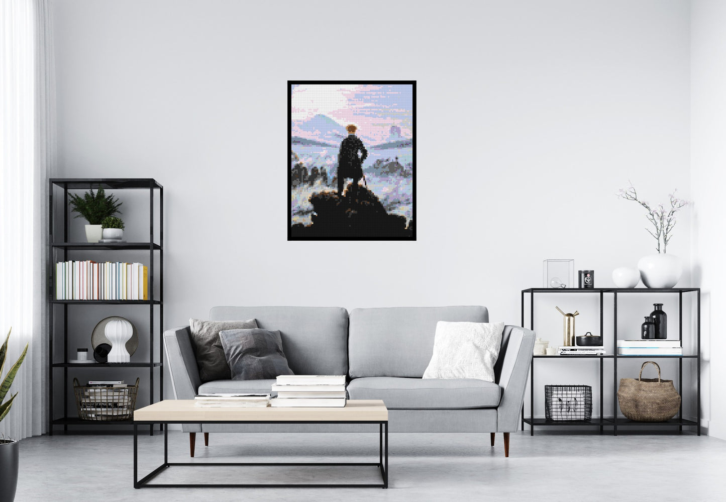 Wanderer Above the Sea of Fog by Caspar D. Friedrich - Brick Art Mosaic Kit 4x5 large