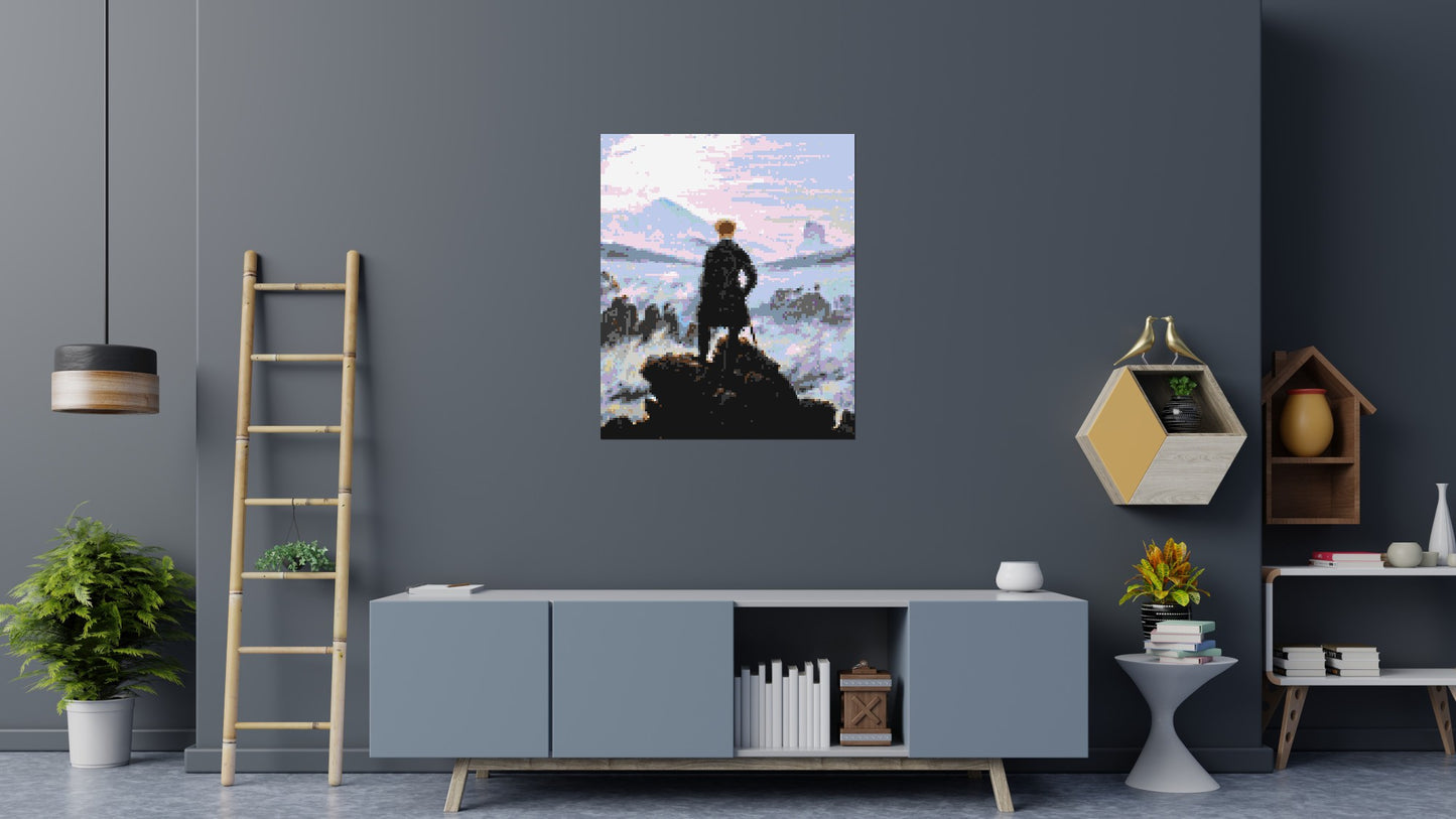 Wanderer Above the Sea of Fog by Caspar D. Friedrich - Brick Art Mosaic Kit 5x6 large