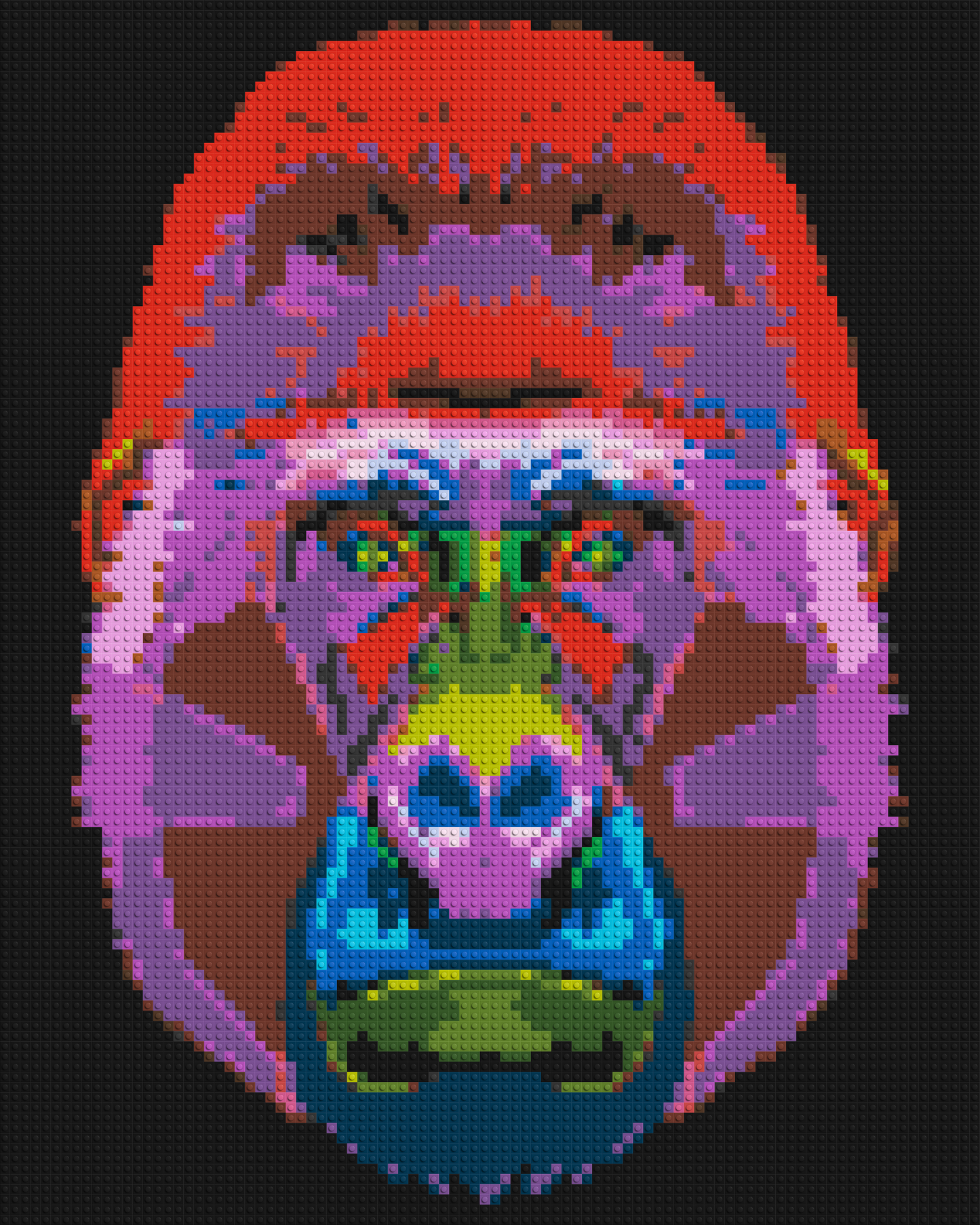 Gorilla Colourful Pop Art - Brick Art Mosaic Kit 4x5 large