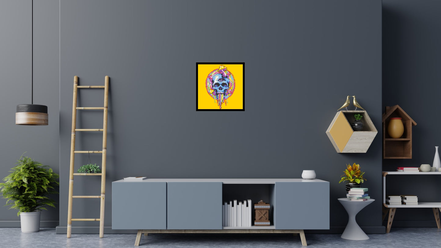 Colourful Magic Skull - Brick Art Mosaic Kit 3x3 large