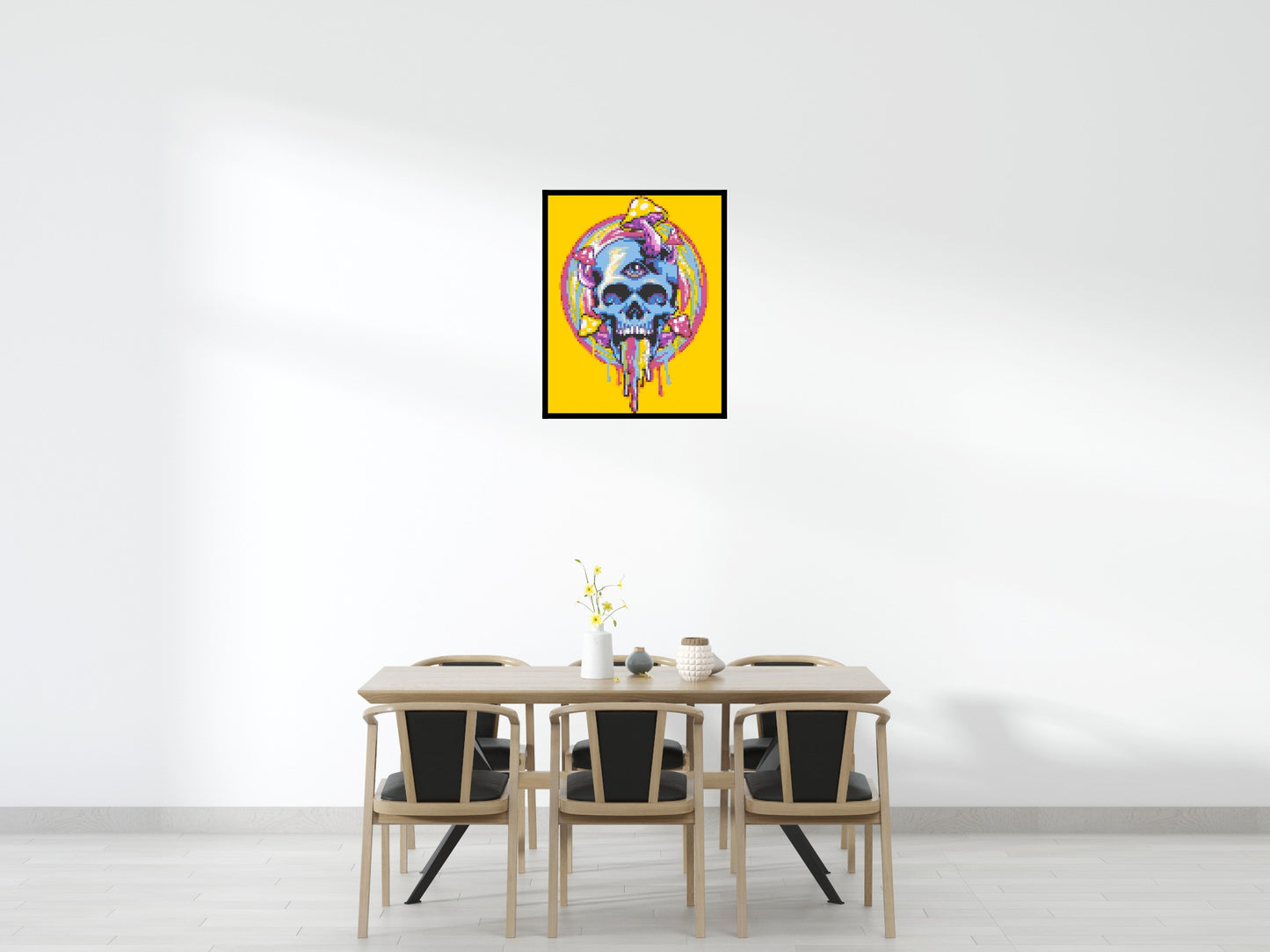 Colourful Magic Skull - Brick Art Mosaic Kit 4x5 large