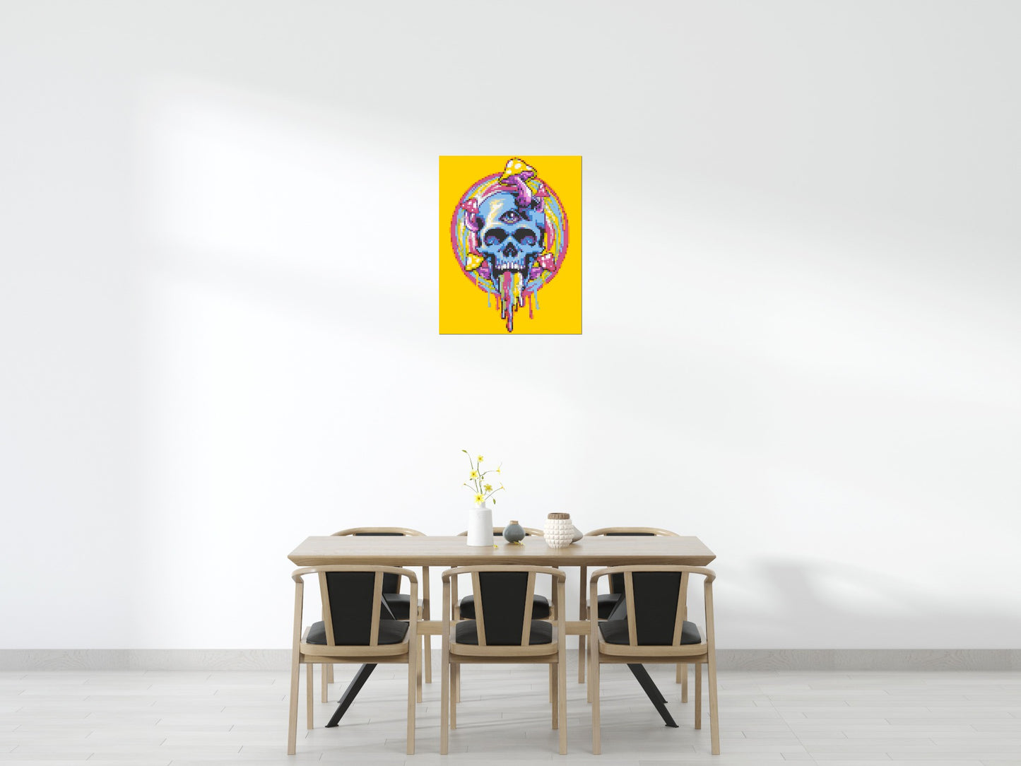 Colourful Magic Skull - Brick Art Mosaic Kit 4x5 large