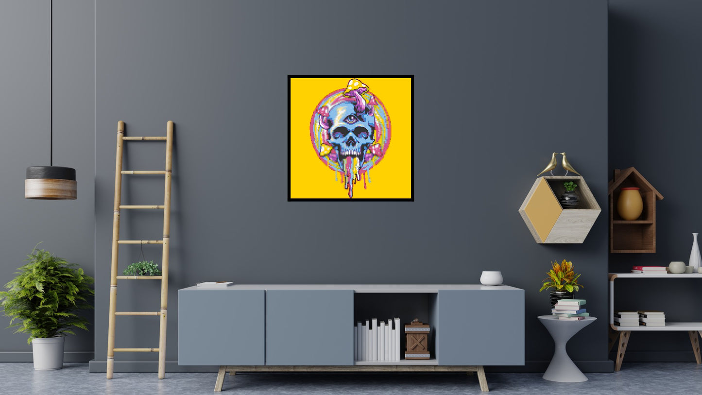 Colourful Magic Skull - Brick Art Mosaic Kit 5x5 large