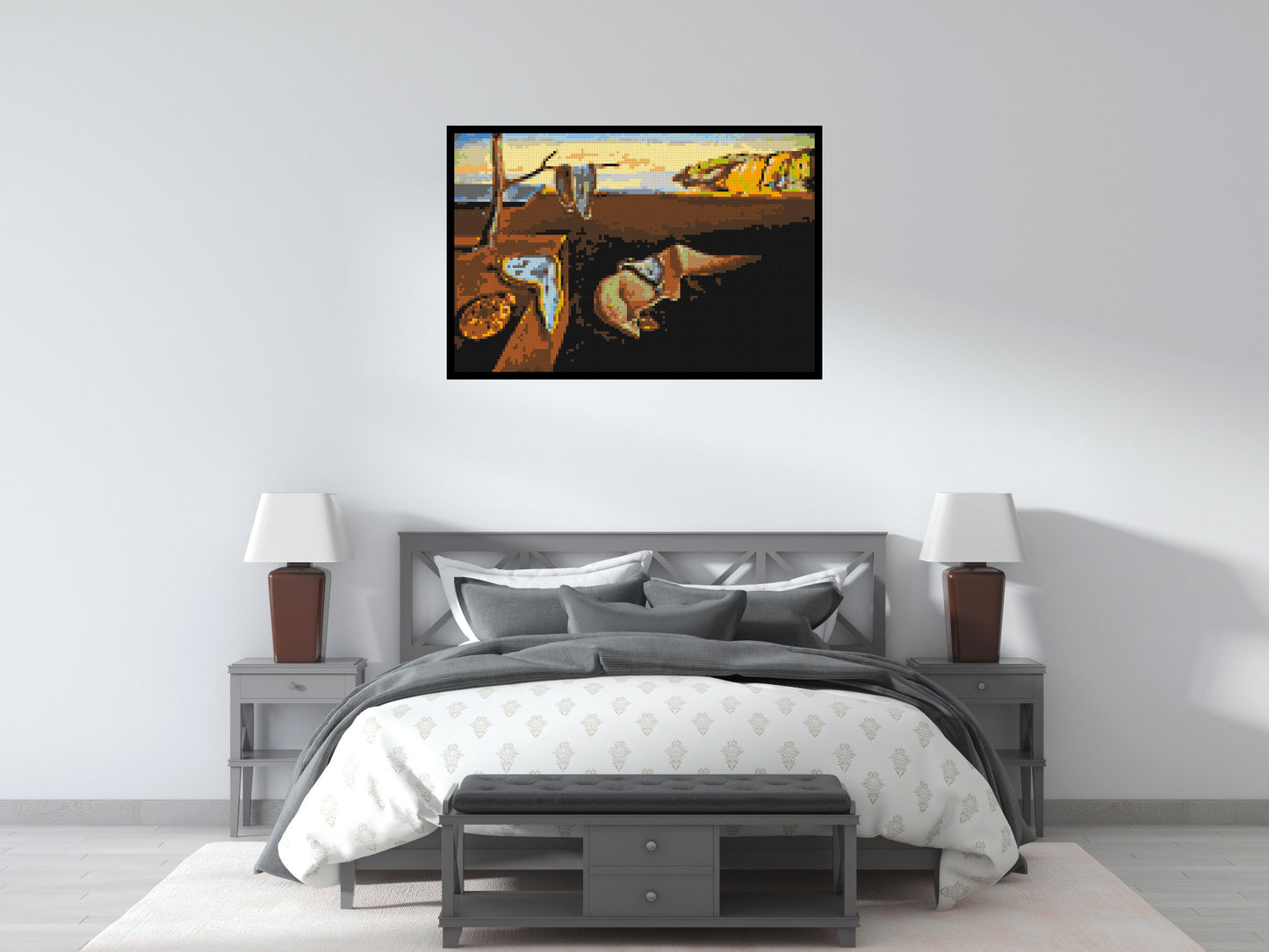 The Persistence of Memory by Salvador Dali - Brick Art Mosaic Kit 6x4 large