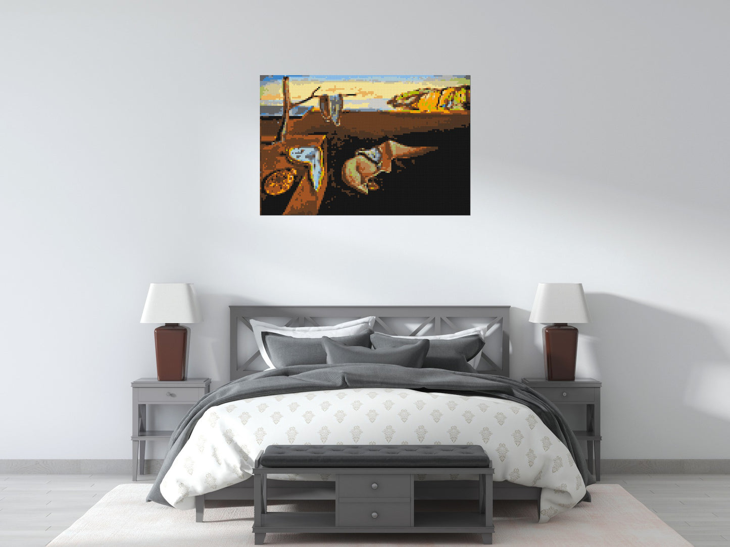 The Persistence of Memory by Salvador Dali - Brick Art Mosaic Kit 6x4 large