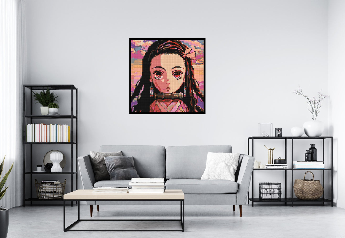 Nezuko Pixel Art - Brick Art Mosaic Kit 5x5 large