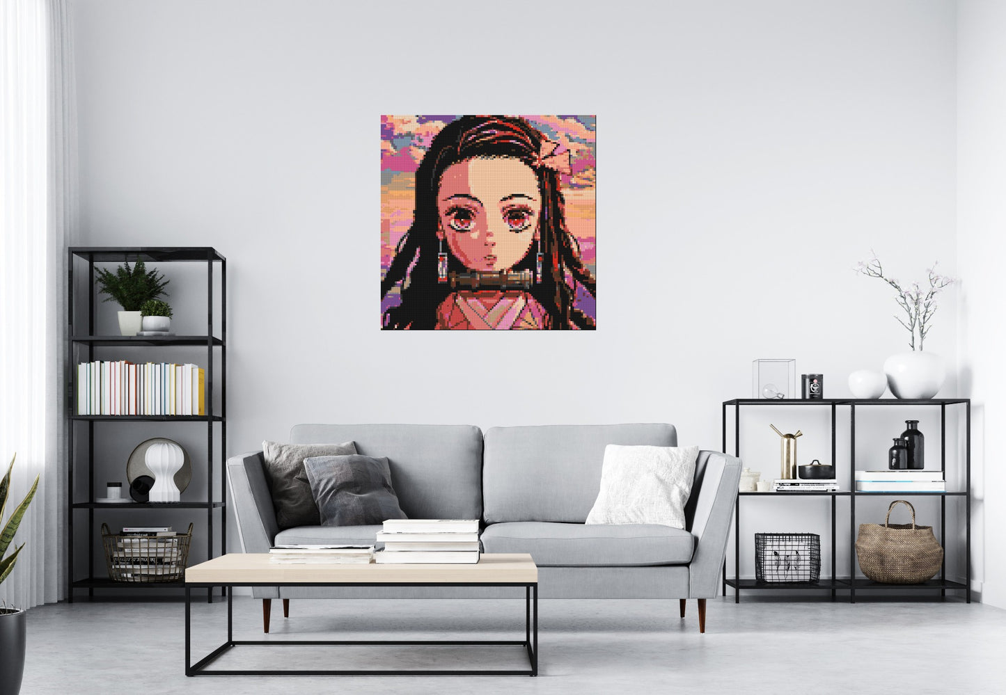 Nezuko Pixel Art - Brick Art Mosaic Kit 5x5 large