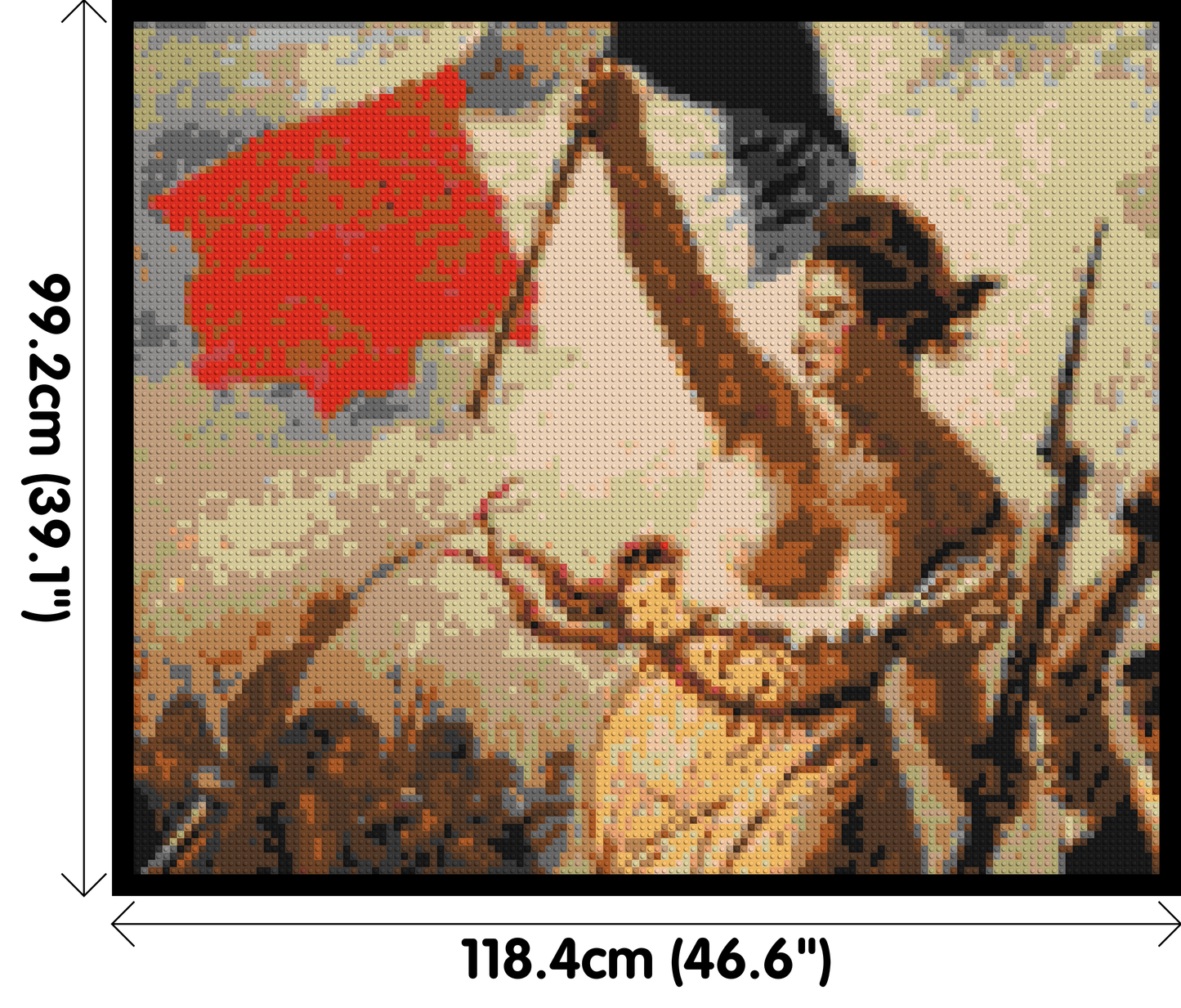 Detail of Liberty Leading The People by Eugène Delacroix - Brick Art Mosaic Kit 6x5 large