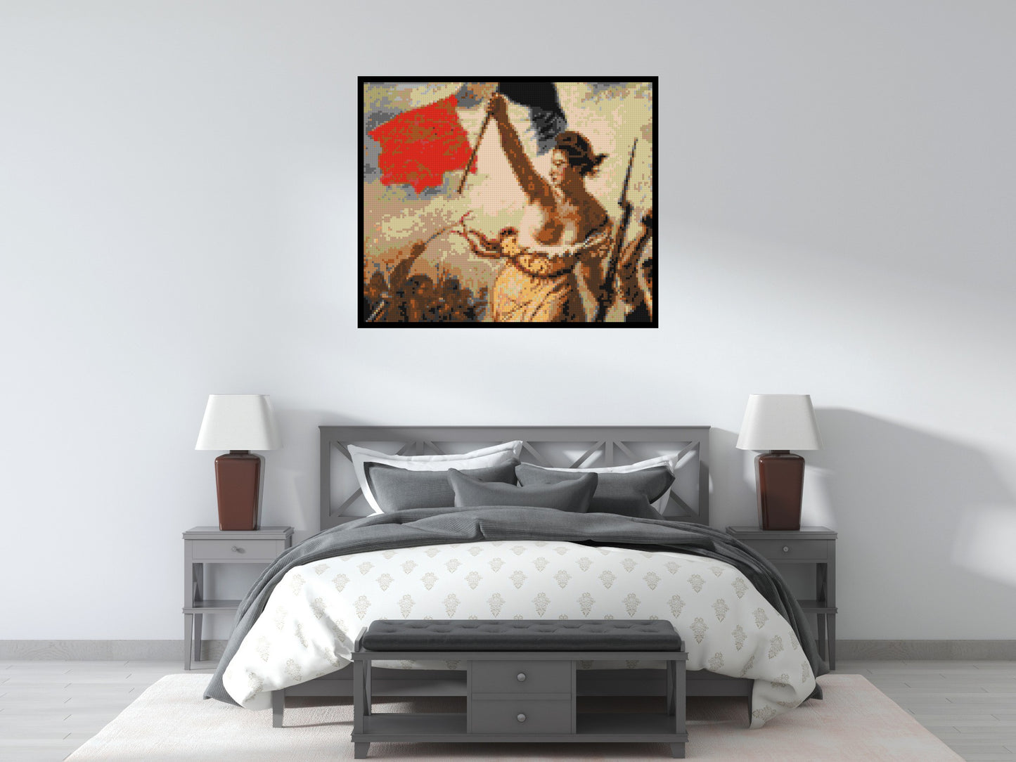 Detail of Liberty Leading The People by Eugène Delacroix - Brick Art Mosaic Kit 6x5 large