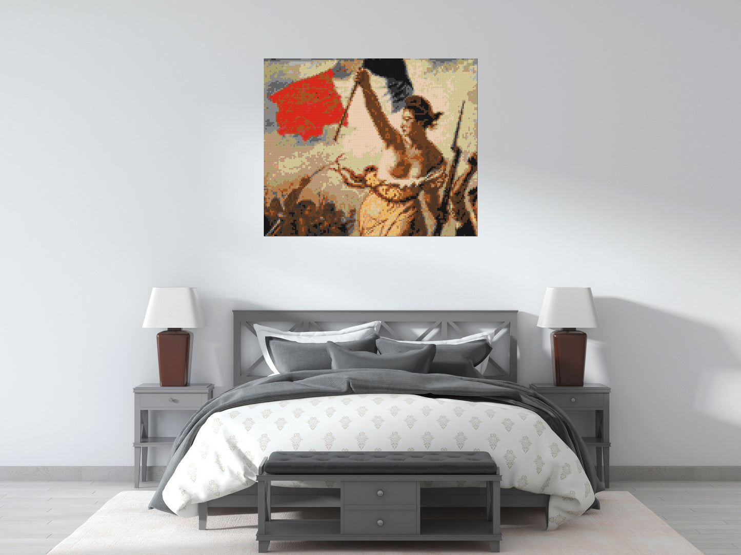 Detail of Liberty Leading The People by Eugène Delacroix - Brick Art Mosaic Kit 6x5 large
