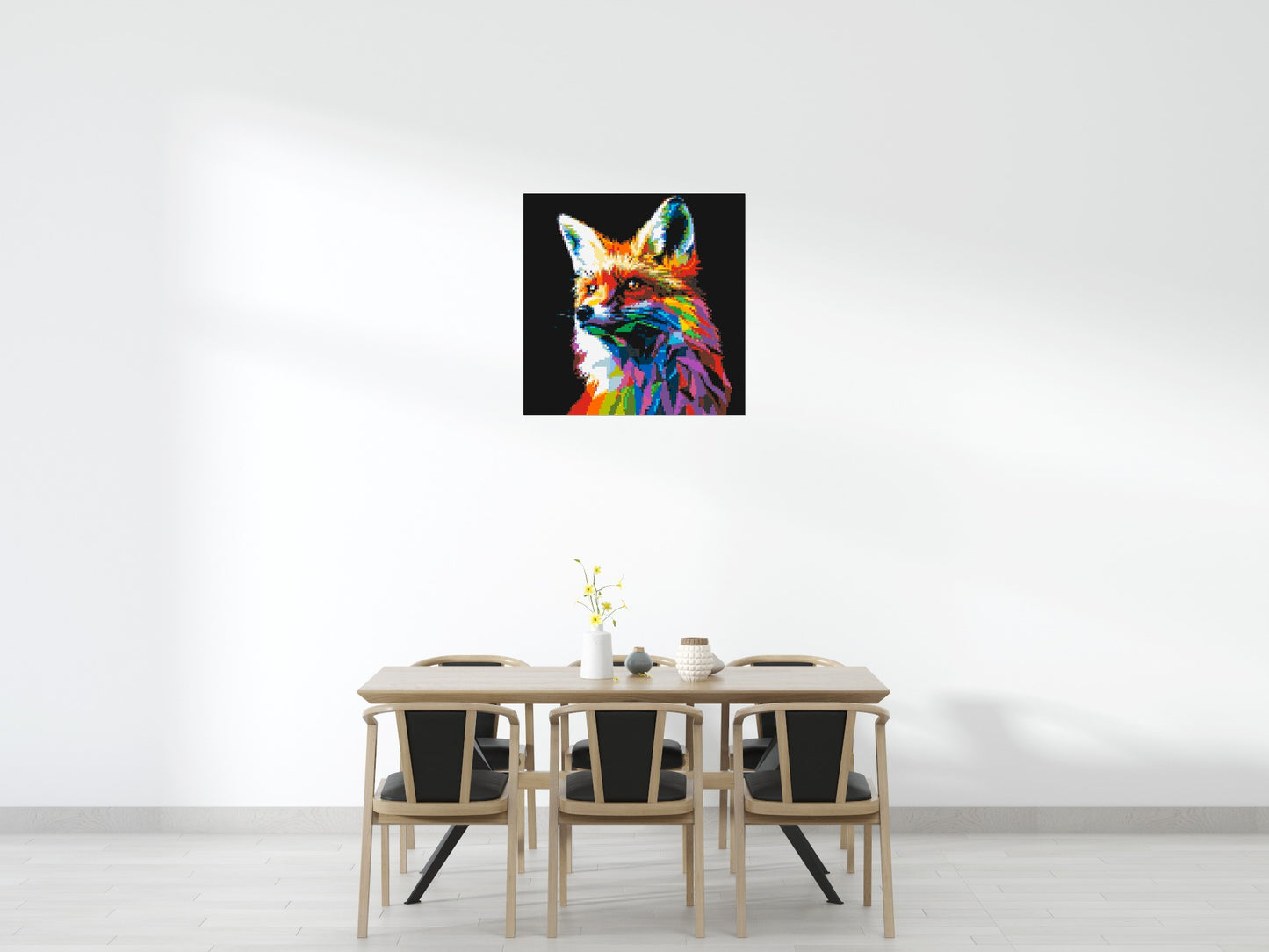 Fox Colourful Pop Art - Brick Art Mosaic Kit 5x5 large
