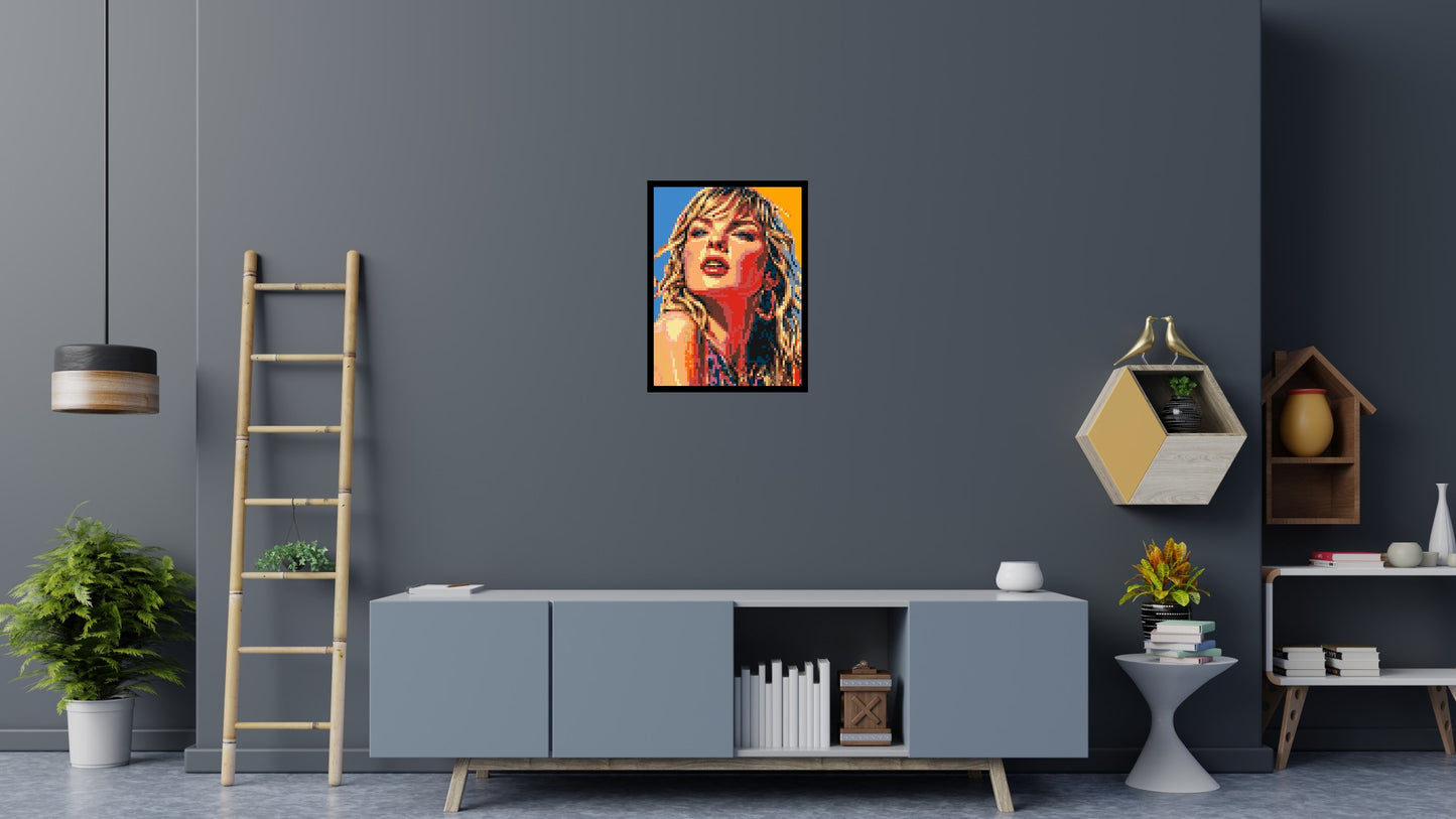 Taylor Swift Colourful - Brick Art Mosaic Kit 3x4 large