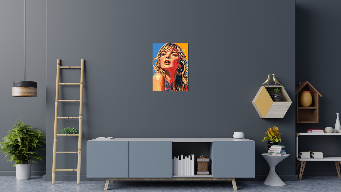 Taylor Swift Colourful - Brick Art Mosaic Kit 3x4 large