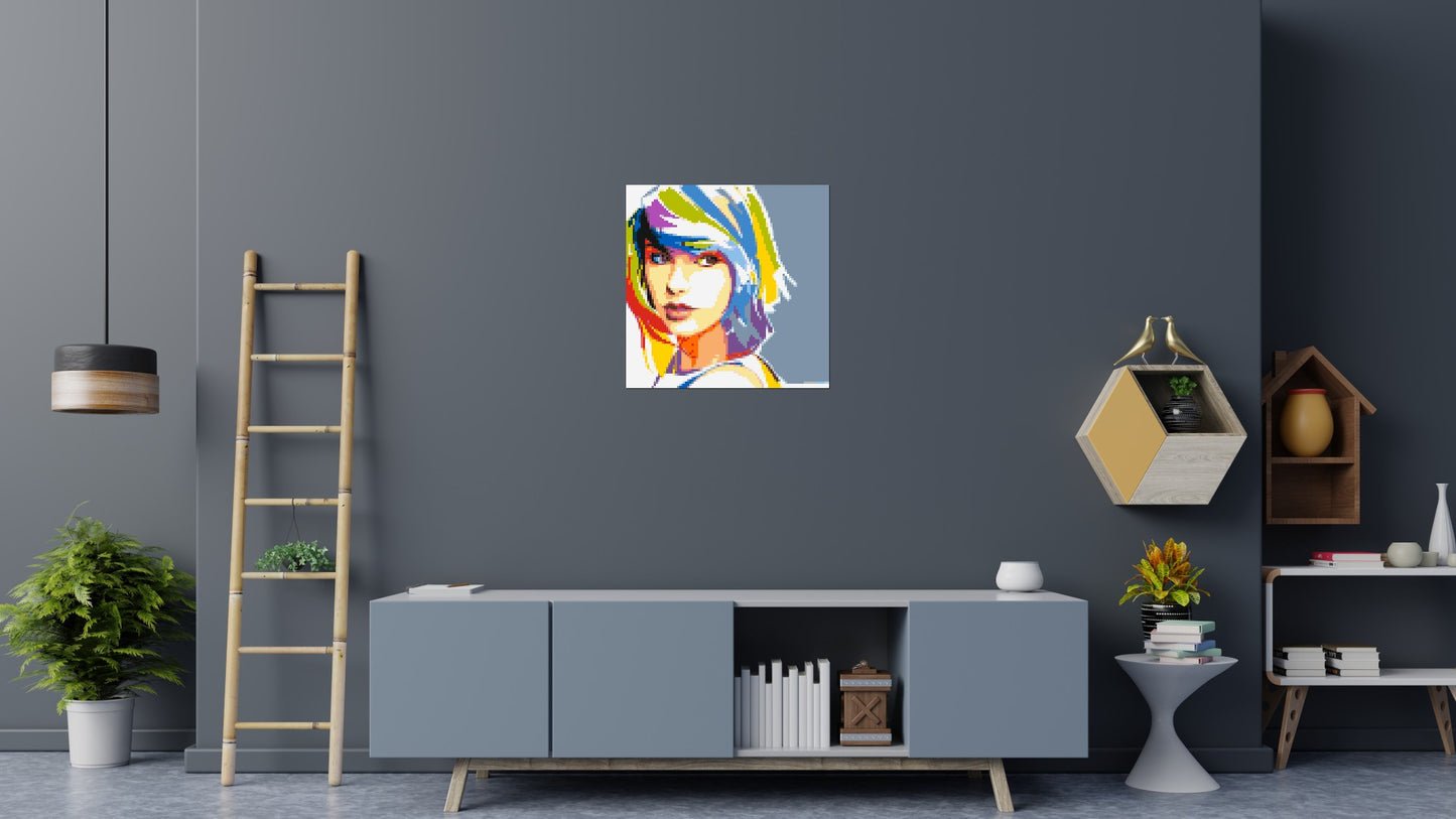 Taylor Swift WPAP - Brick Art Mosaic Kit 4x4 large