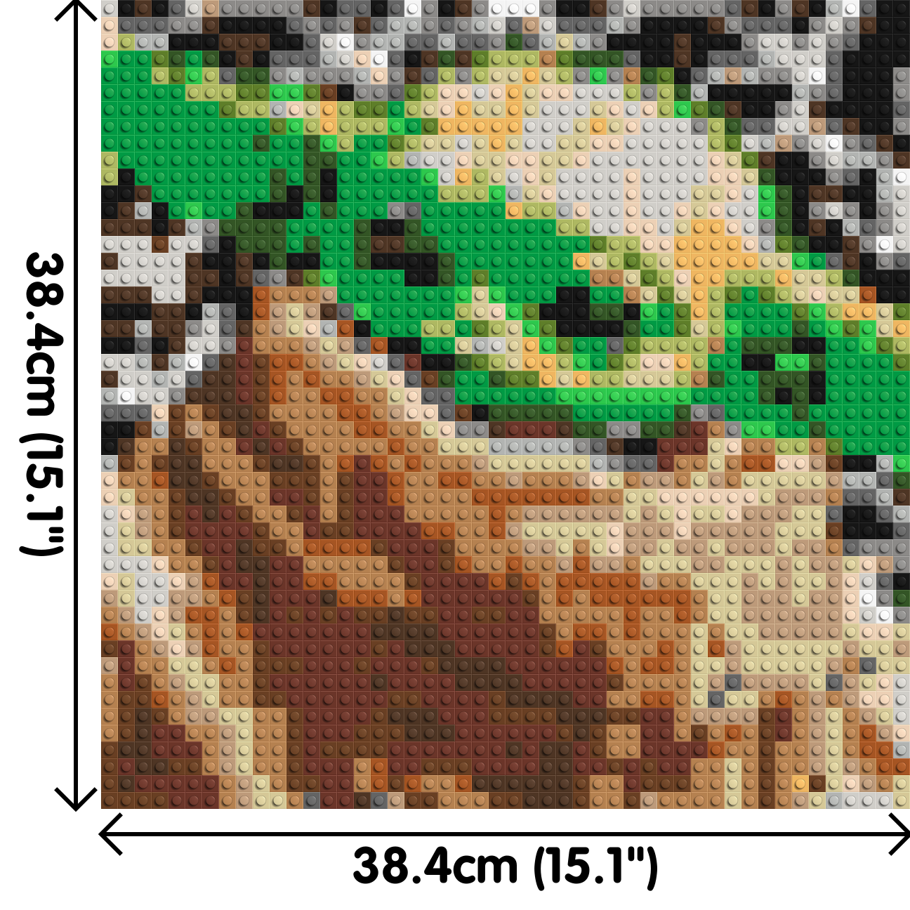 Grogu (Baby Yoda) - Brick Art Mosaic Kit 2x2 dimensions