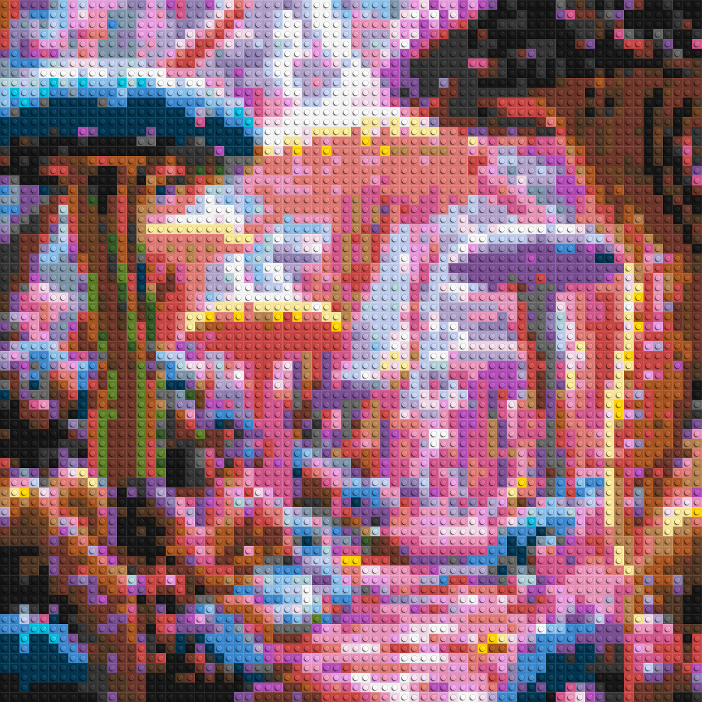 Mushroom Field - Brick Art Mosaic Kit 3x3 large