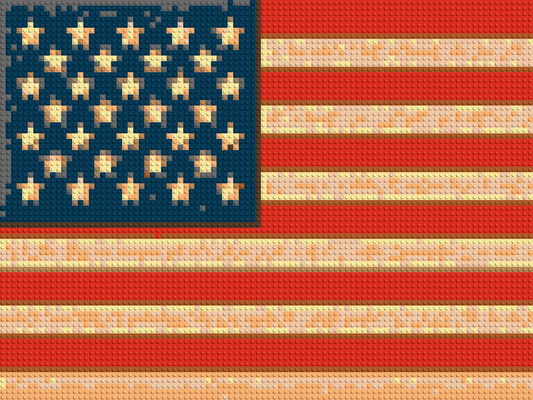 United States Flag - Brick Art Mosaic Kit 4x3 large