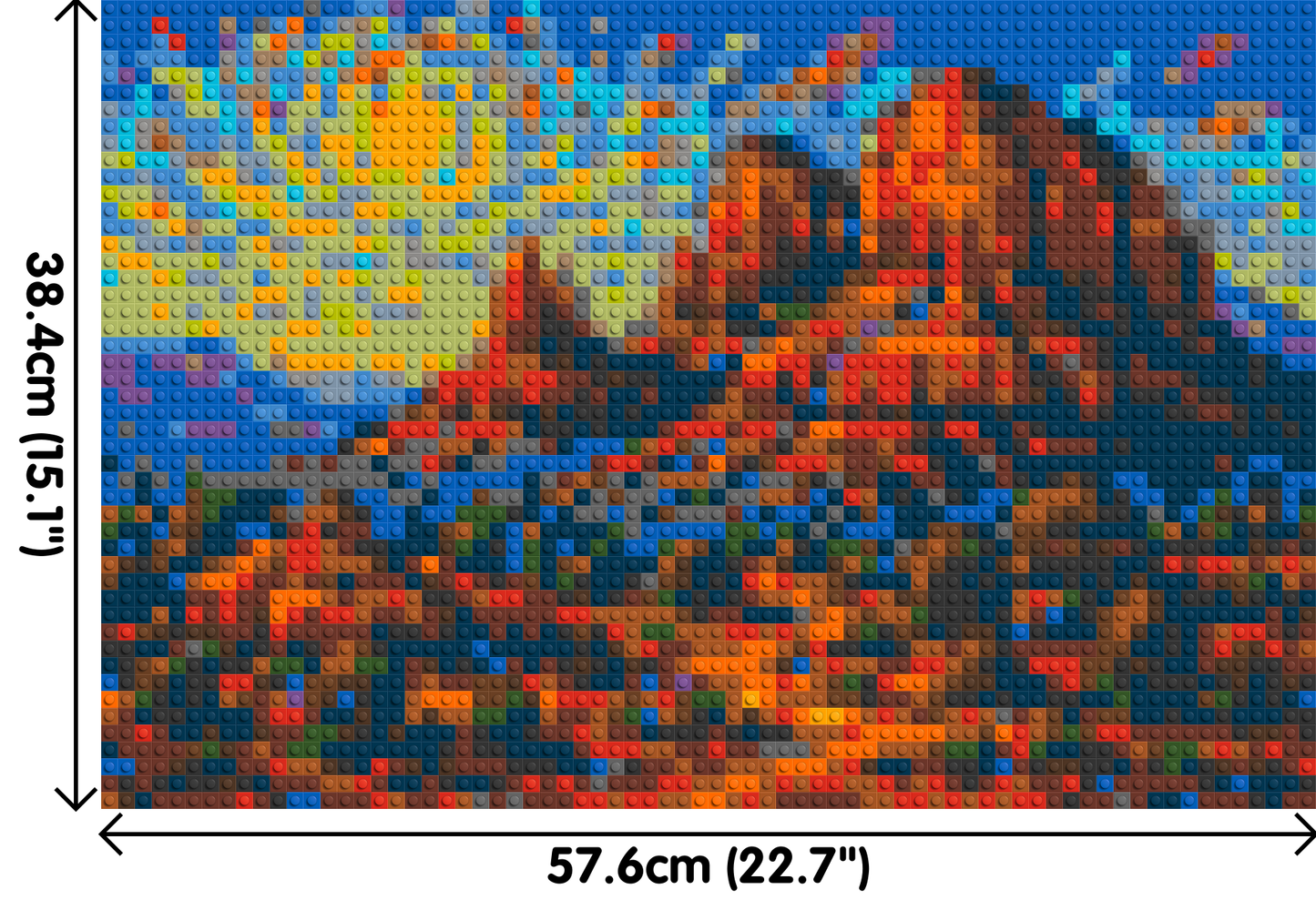 Sedona Red Rocks - Brick Art Mosaic Kit 3x2 large