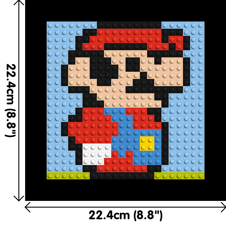 Mario #3 - Brick Art Mosaic Kit 1x1 large