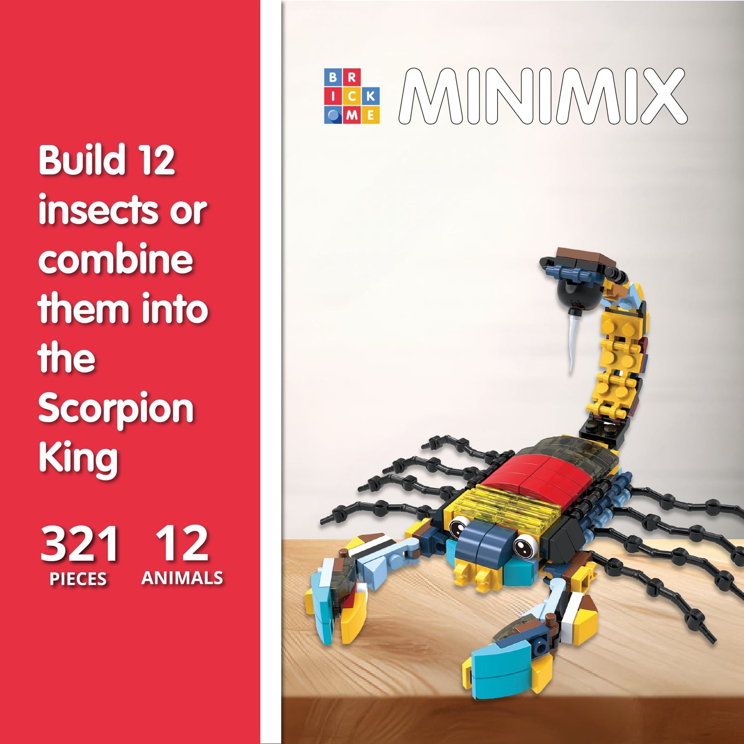 MiniMix: Wild Bugs | 12-in-1 + Scorpion King Combo (321 pcs)