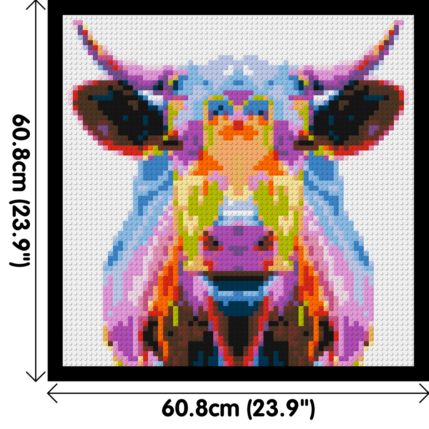 Cow Colourful Pop Art  - Brick Art Mosaic Kit