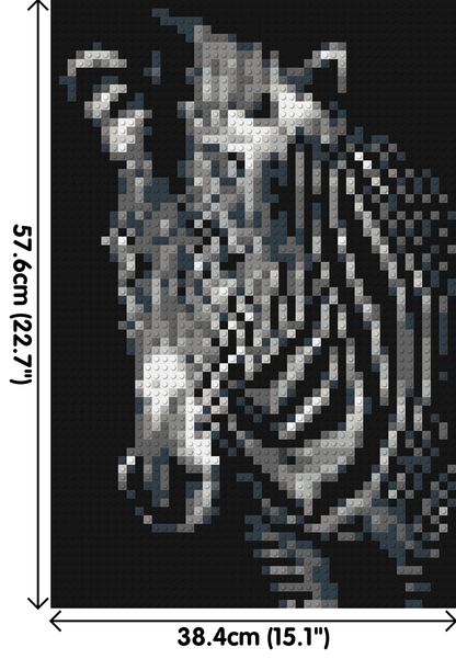 Black & White Zebra - Brick Art Mosaic Kit