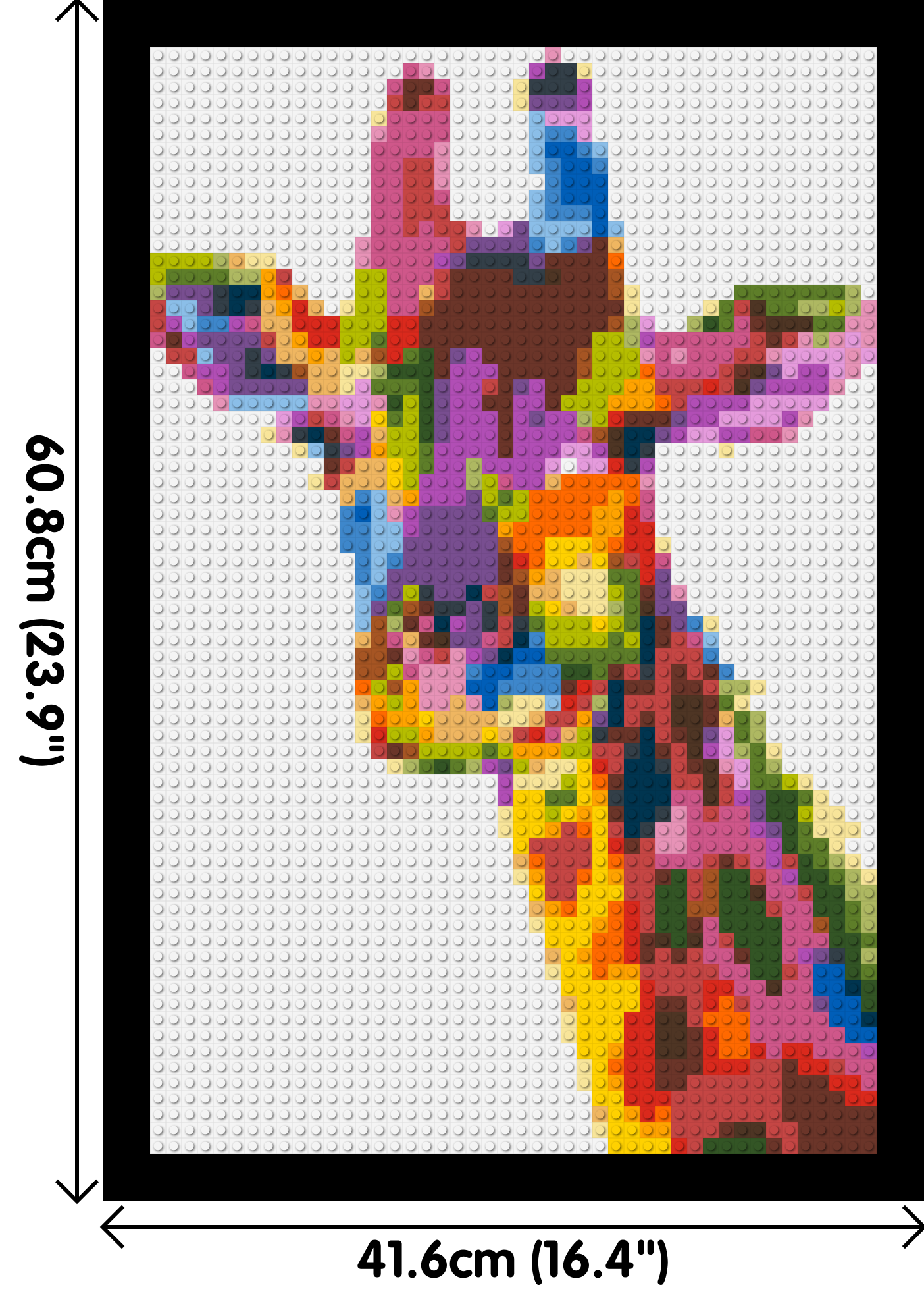 Giraffe Colourful Pop Art - Brick Art Mosaic Kit