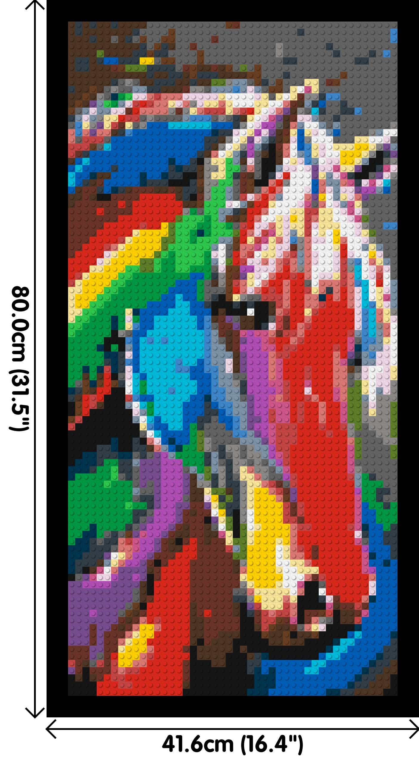 Rainbow Horse Colourful Pop Art - Brick Art Mosaic Kit