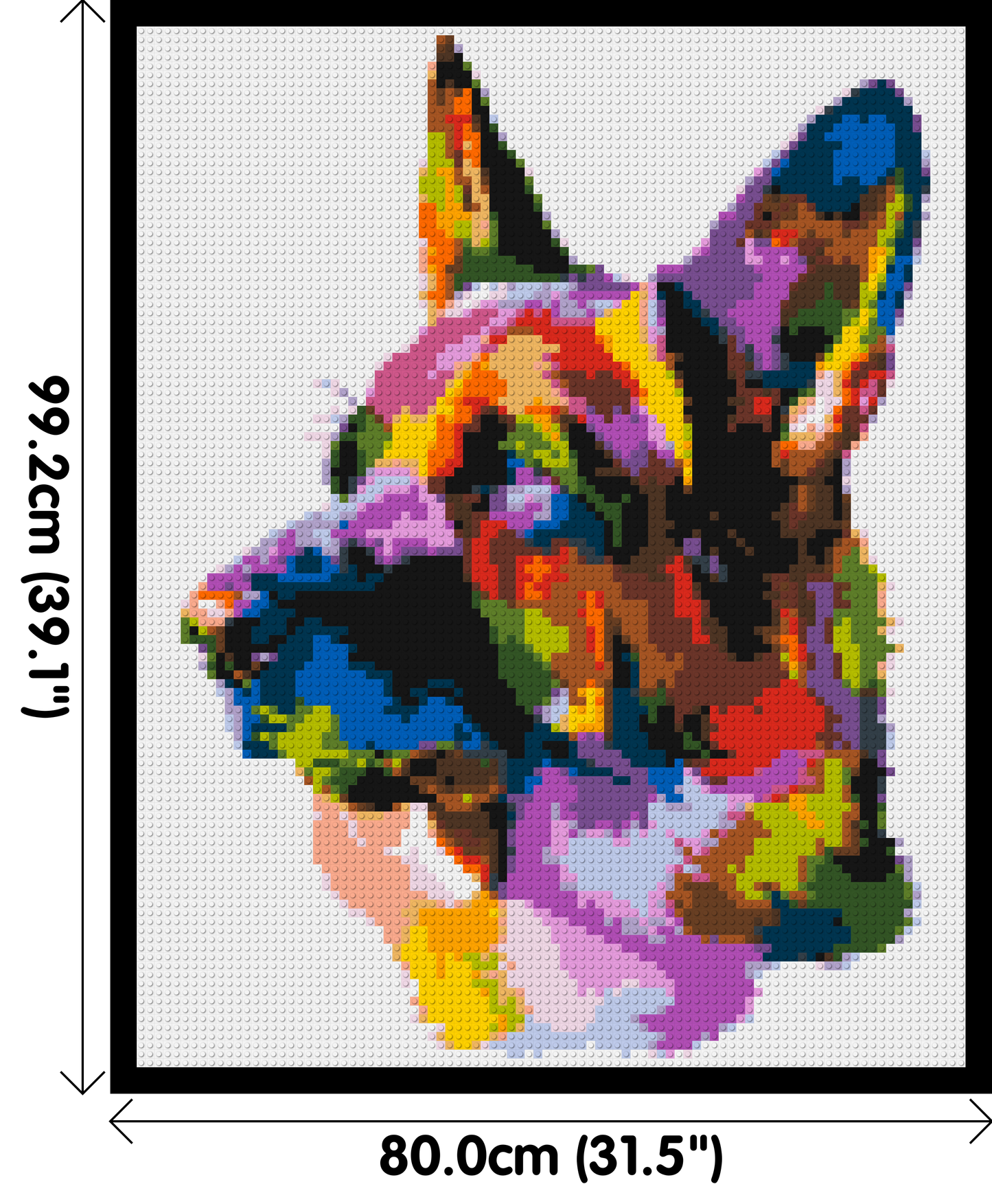 German Shepherd Colourful Pop Art - Brick Art Mosaic Kit