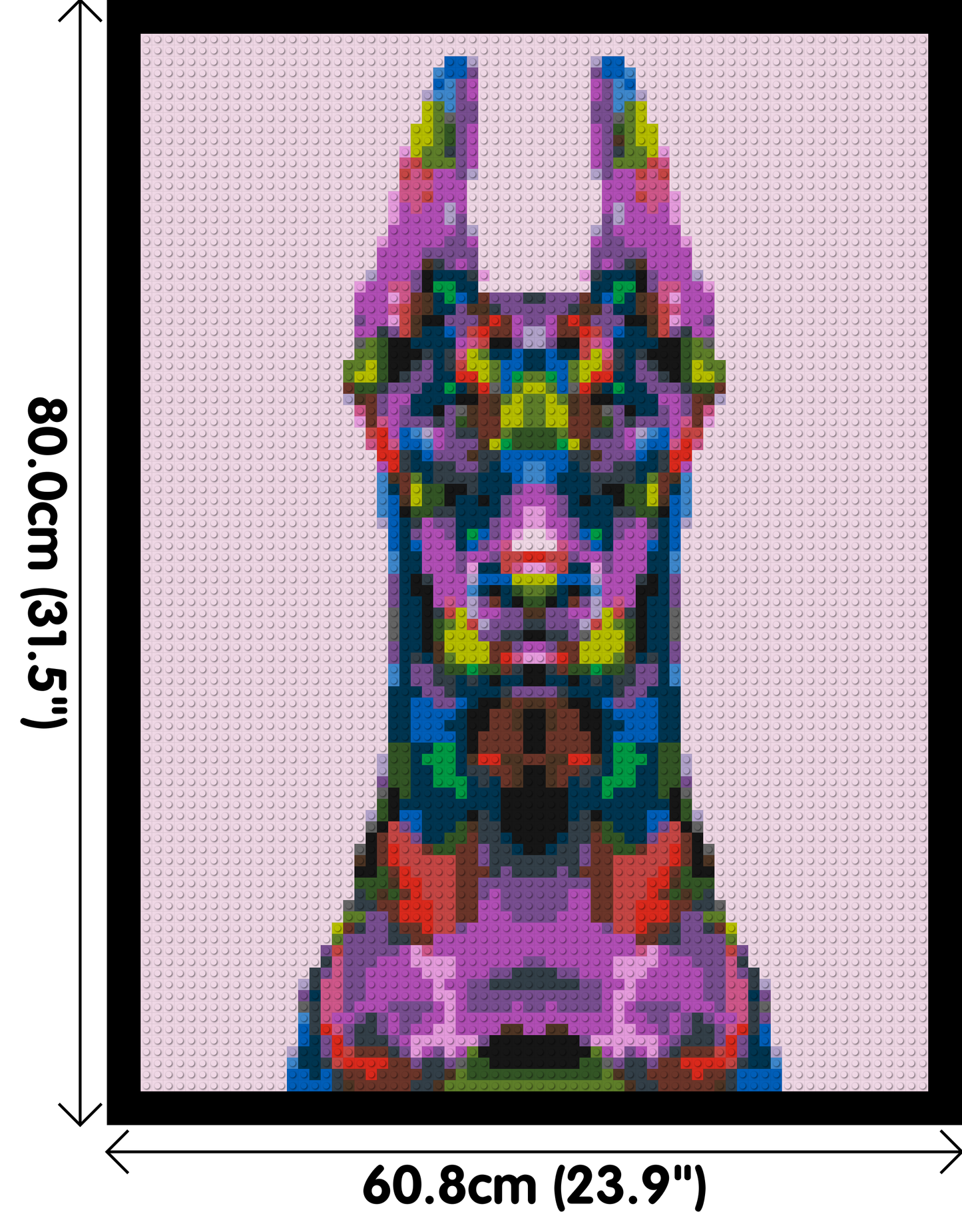 Doberman Colourful Pop Art - Brick Art Mosaic Kit