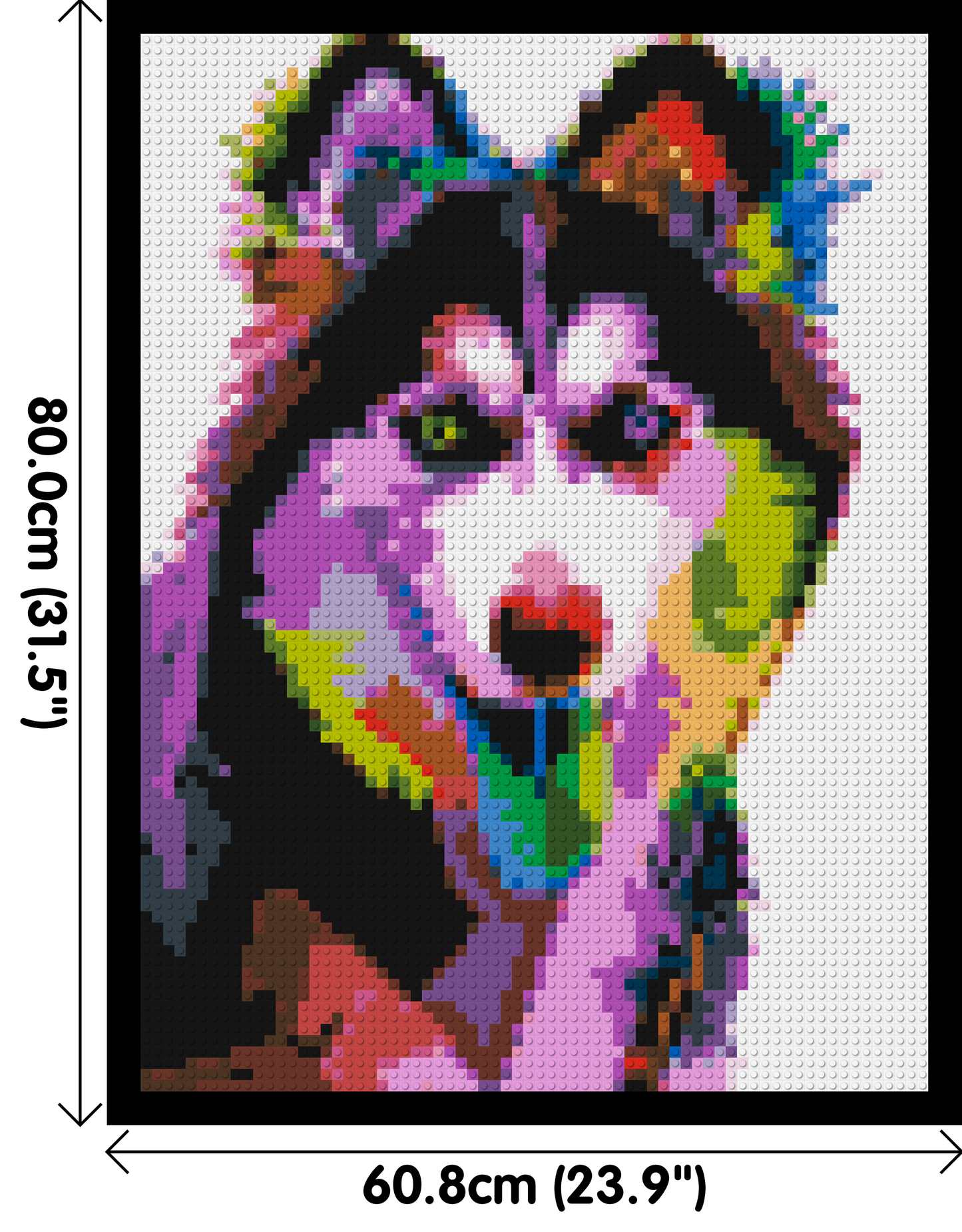 Husky Colourful Pop Art - Brick Art Mosaic Kit