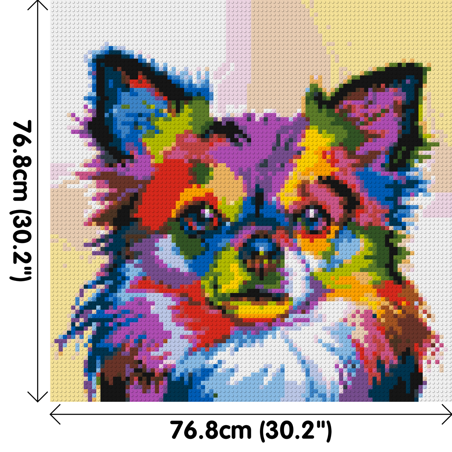 Chihuahua Colourful Pop Art - Brick Art Mosaic Kit