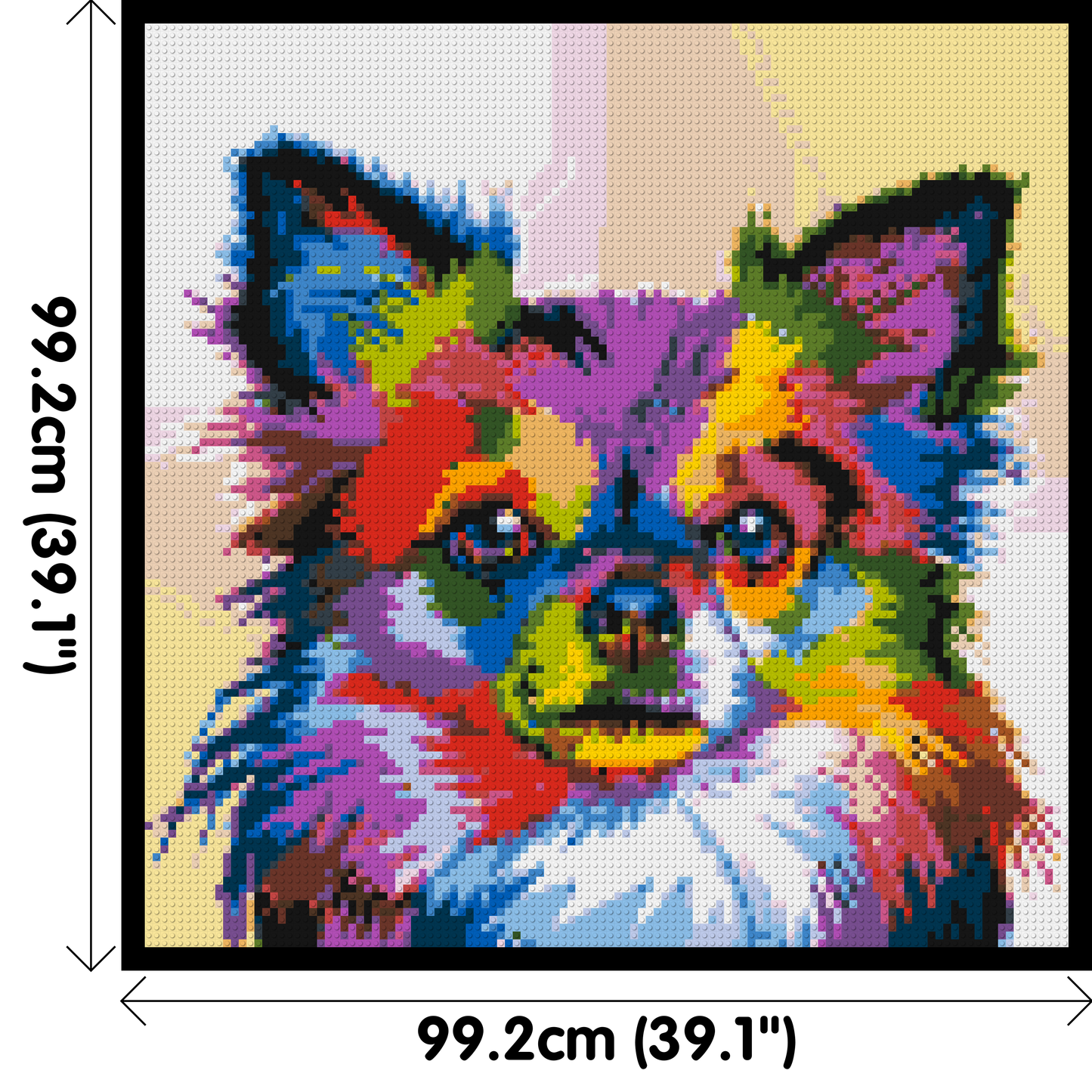Chihuahua Colourful Pop Art - Brick Art Mosaic Kit