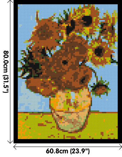 Sunflowers by Vincent Van Gogh - Brick Art Mosaic Kit