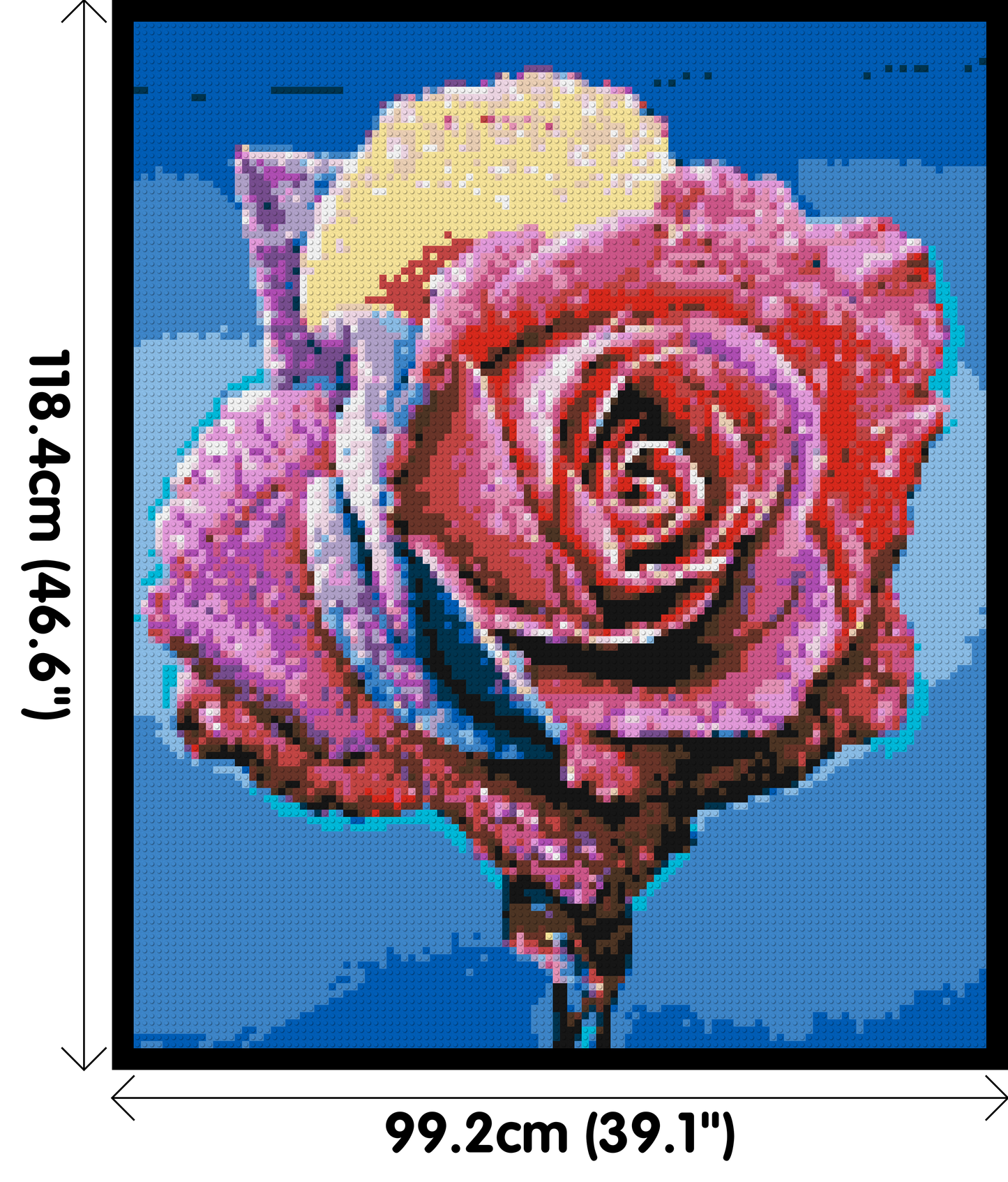 Colourful Rose - Brick Art Mosaic Kit