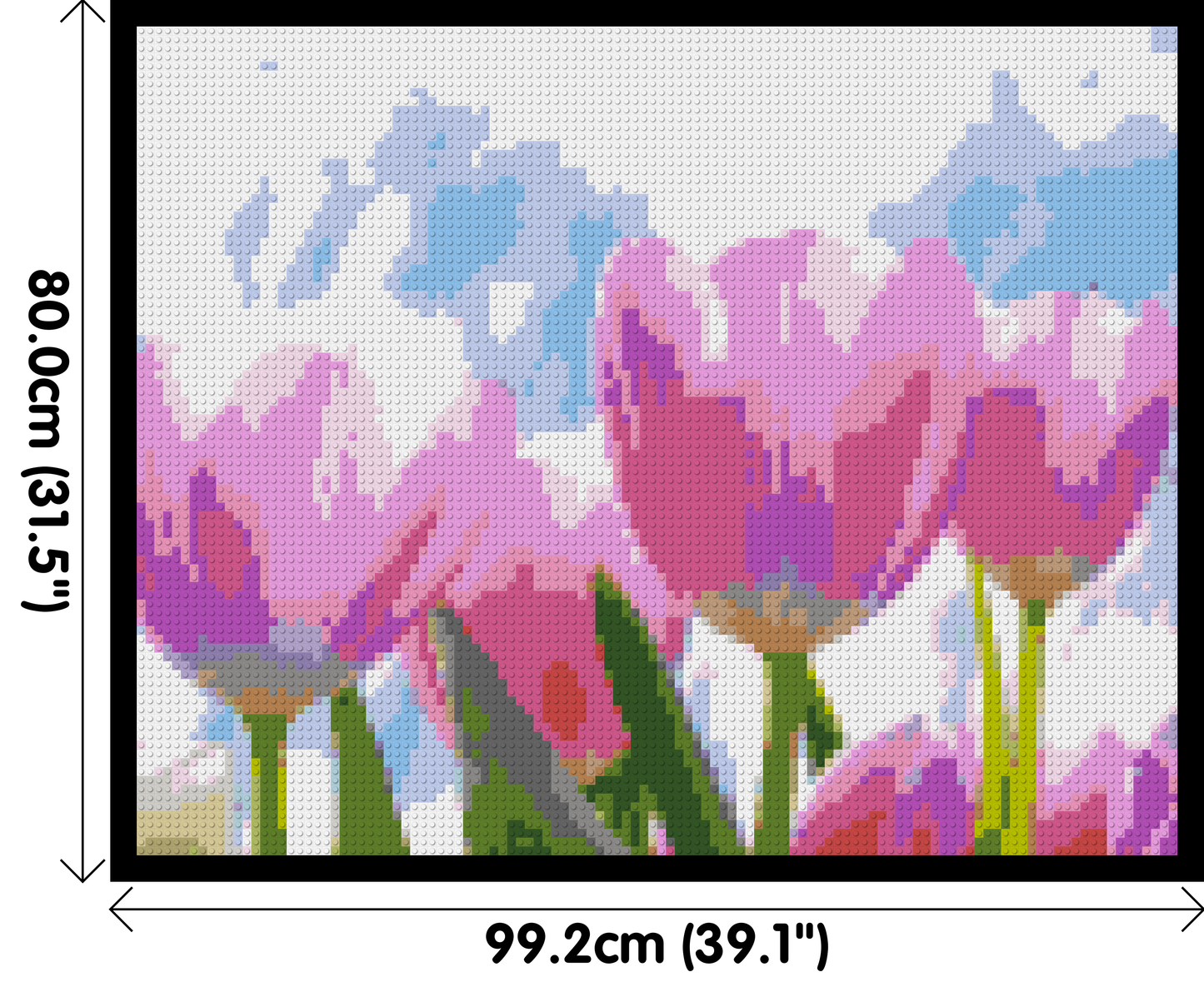 Pink Tulips - Brick Art Mosaic Kit