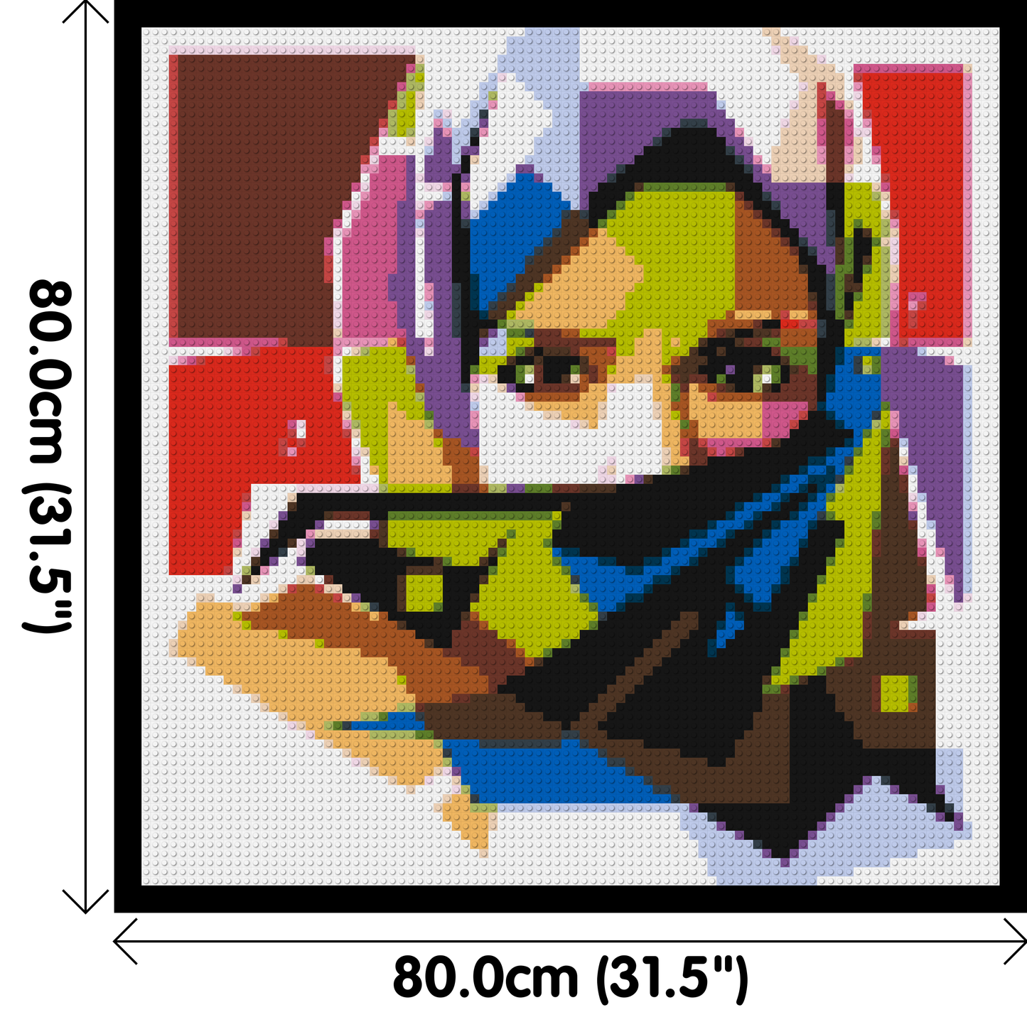 Colourful Woman with Hijab - Brick Art Mosaic Kit