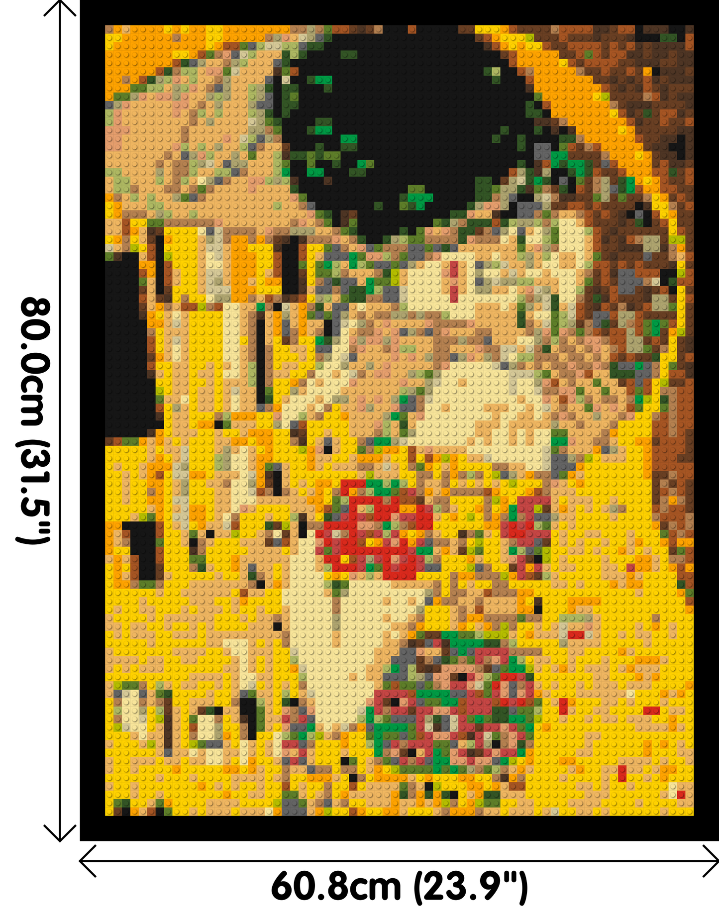 The Kiss by Gustav Klimt - Brick Art Mosaic Kit